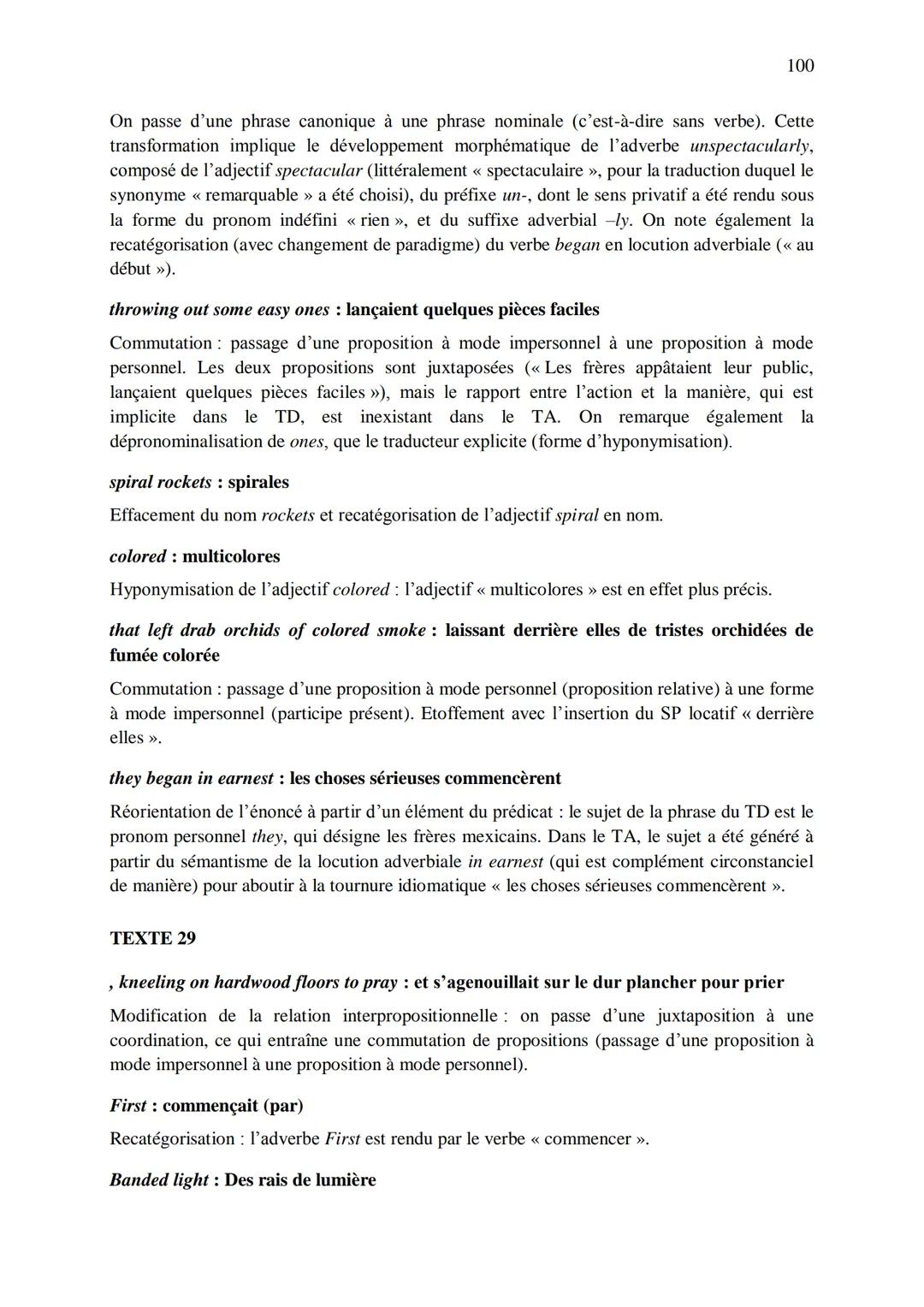 CHAPITRE 1
CORRIGES
1
I. Dans les extraits suivants, repérez les phénomènes de recatégorisation affectant
différentes catégories grammatical