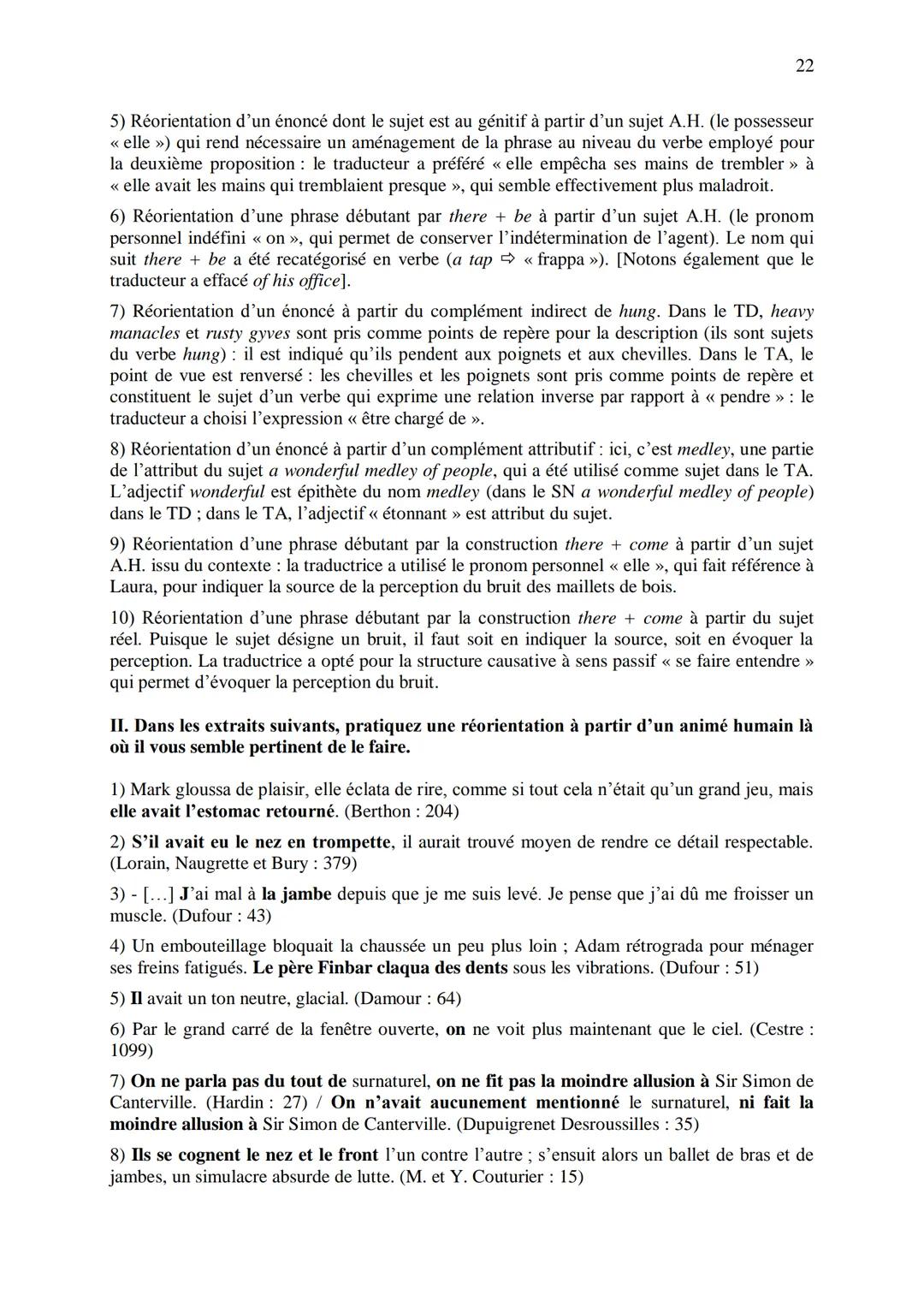 CHAPITRE 1
CORRIGES
1
I. Dans les extraits suivants, repérez les phénomènes de recatégorisation affectant
différentes catégories grammatical