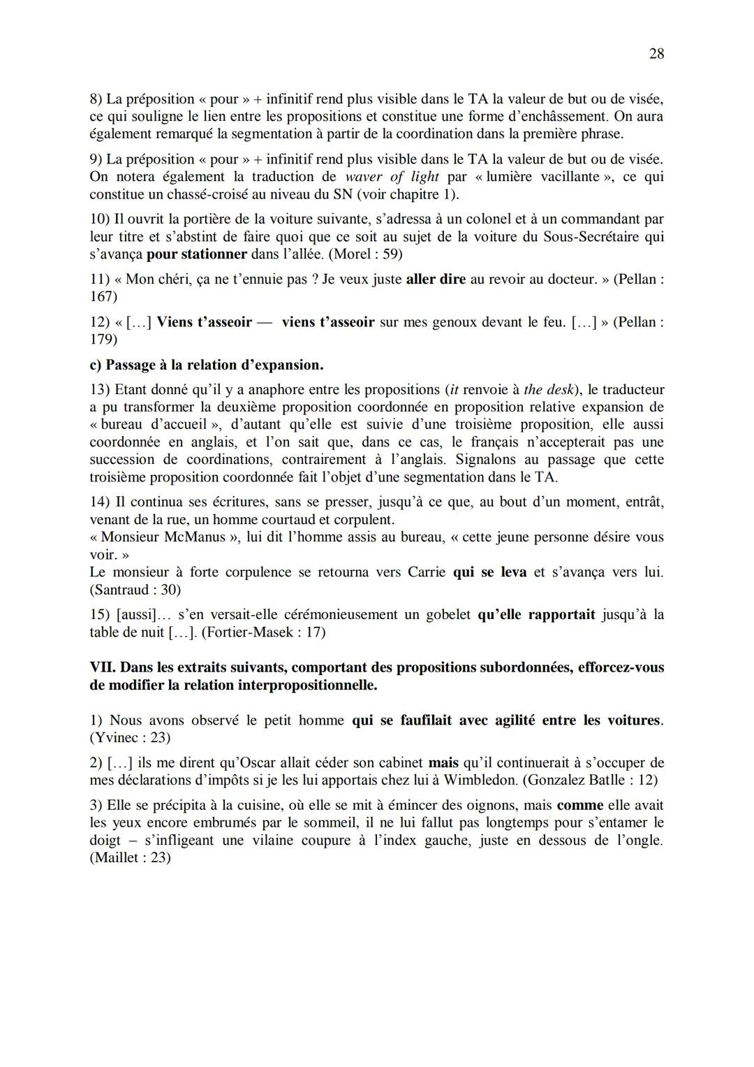 CHAPITRE 1
CORRIGES
1
I. Dans les extraits suivants, repérez les phénomènes de recatégorisation affectant
différentes catégories grammatical