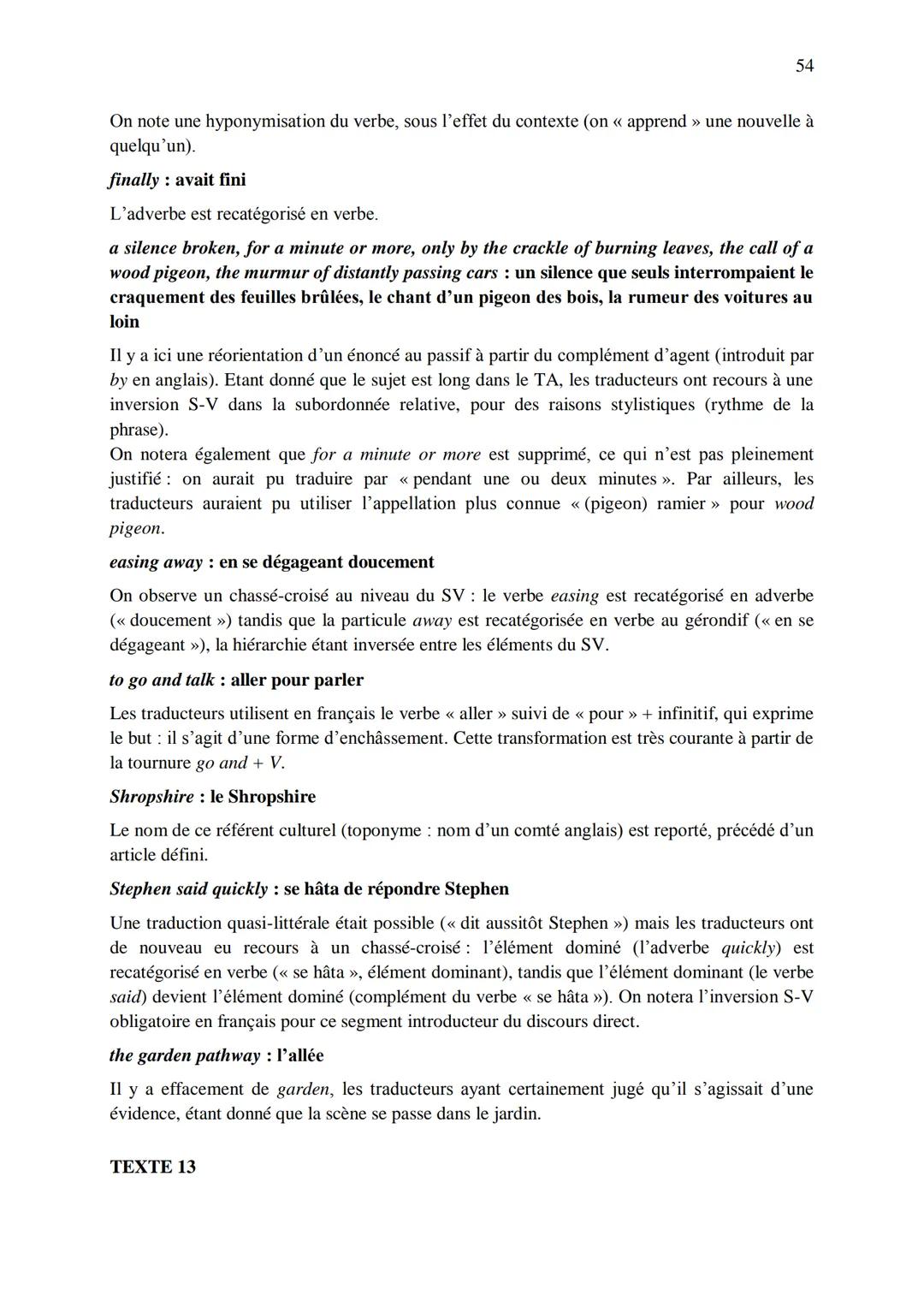 CHAPITRE 1
CORRIGES
1
I. Dans les extraits suivants, repérez les phénomènes de recatégorisation affectant
différentes catégories grammatical