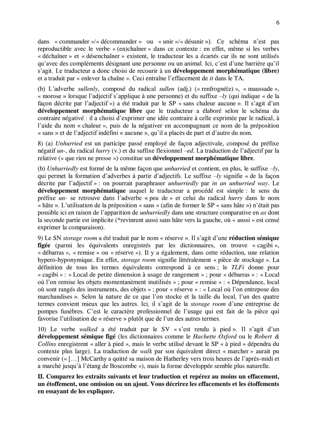 CHAPITRE 1
CORRIGES
1
I. Dans les extraits suivants, repérez les phénomènes de recatégorisation affectant
différentes catégories grammatical