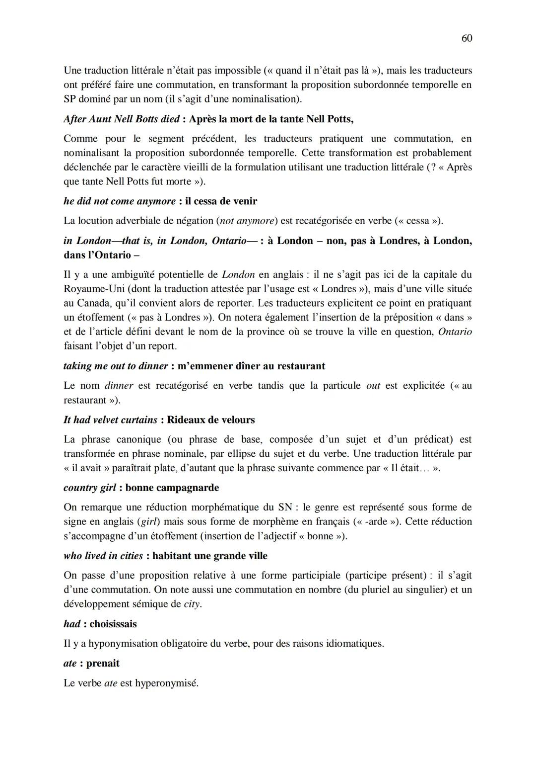 CHAPITRE 1
CORRIGES
1
I. Dans les extraits suivants, repérez les phénomènes de recatégorisation affectant
différentes catégories grammatical