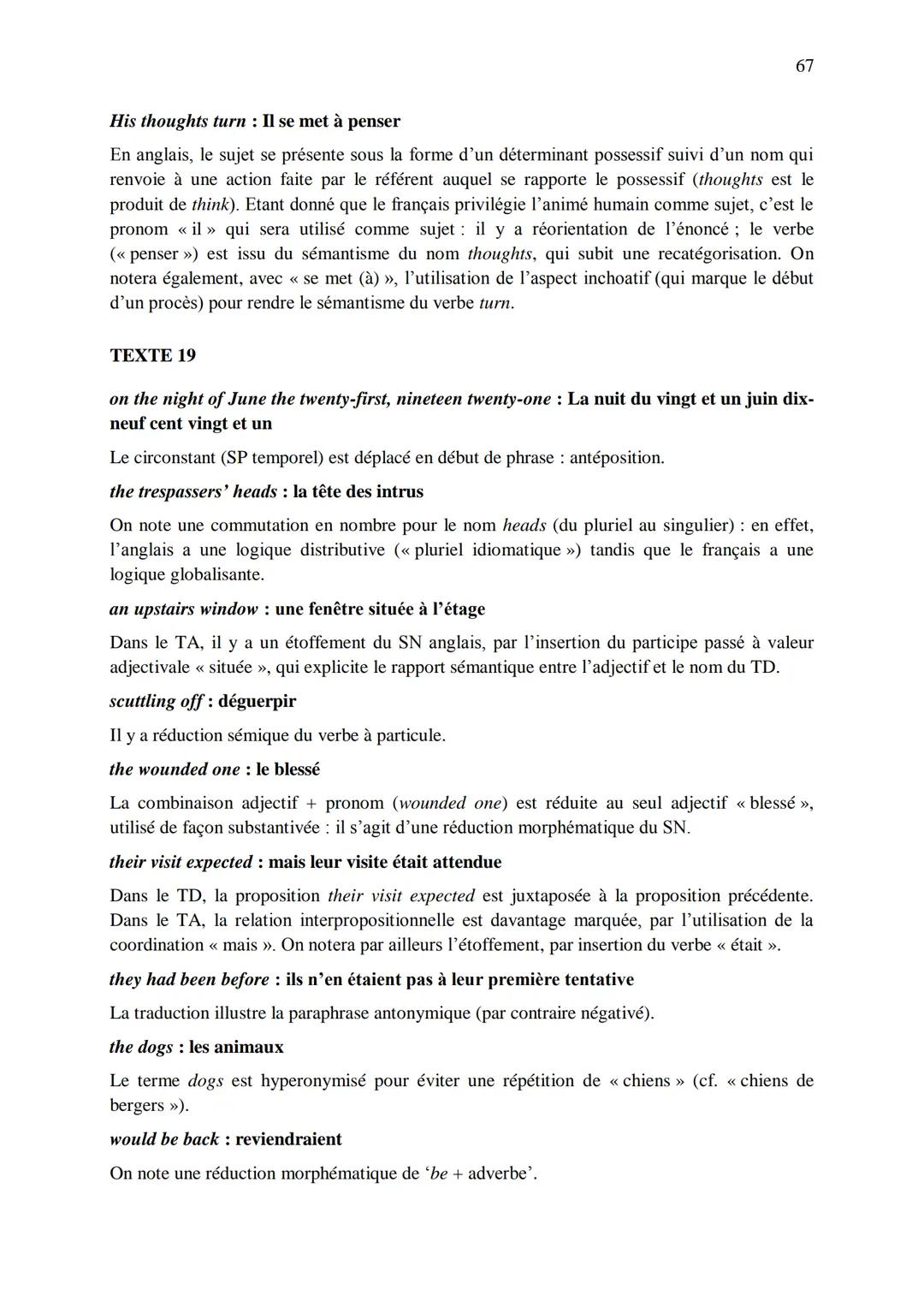 CHAPITRE 1
CORRIGES
1
I. Dans les extraits suivants, repérez les phénomènes de recatégorisation affectant
différentes catégories grammatical