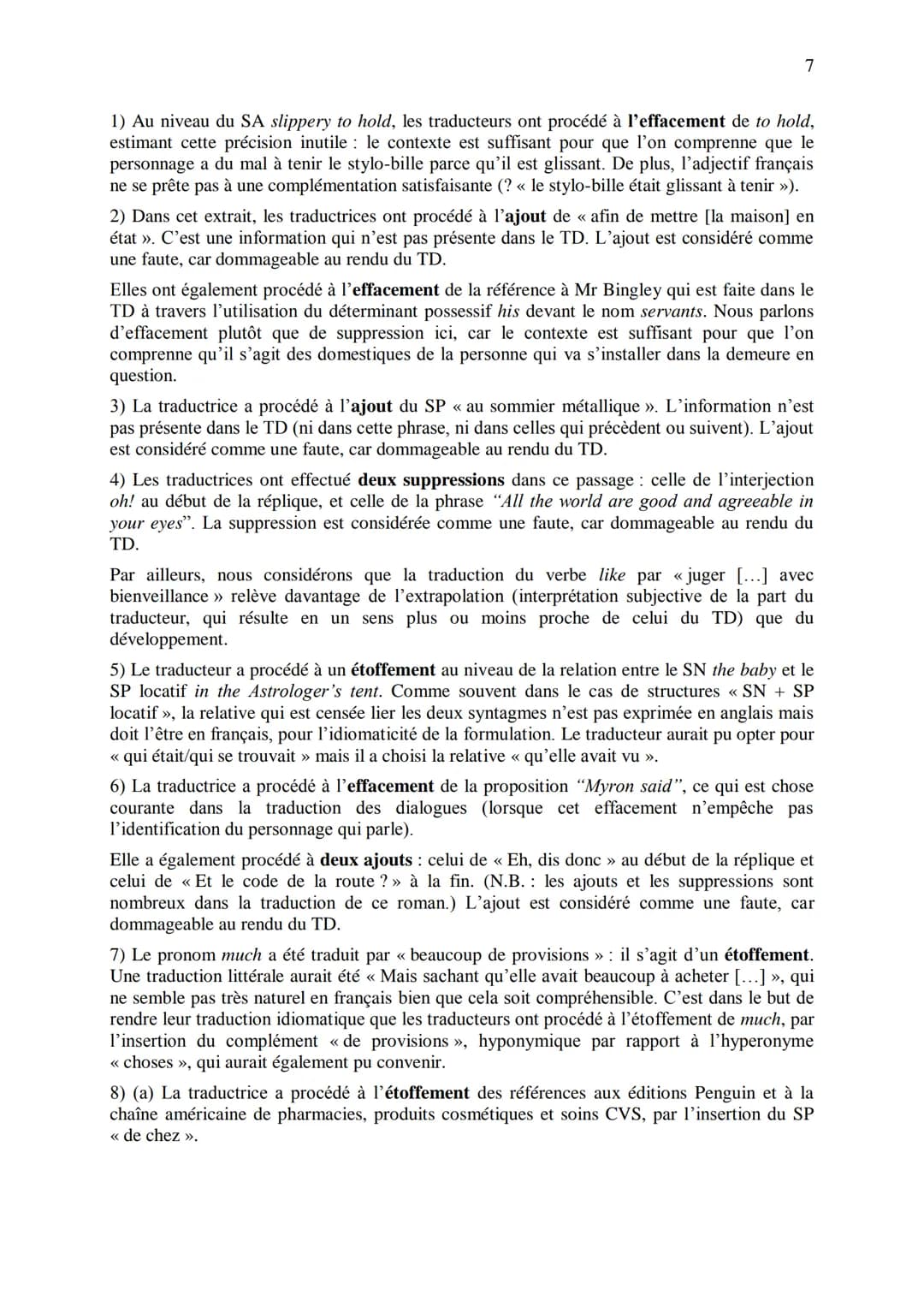 CHAPITRE 1
CORRIGES
1
I. Dans les extraits suivants, repérez les phénomènes de recatégorisation affectant
différentes catégories grammatical