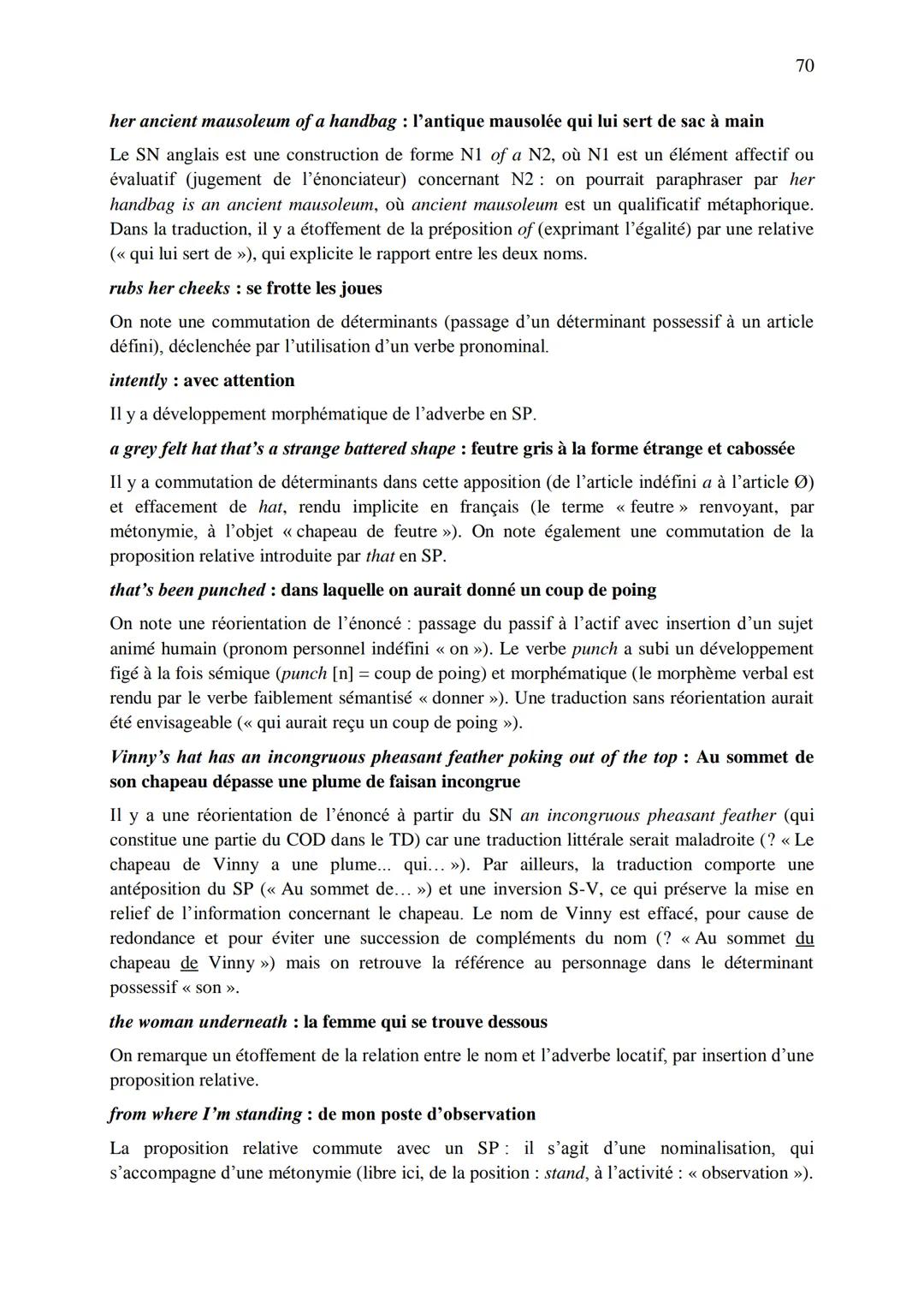 CHAPITRE 1
CORRIGES
1
I. Dans les extraits suivants, repérez les phénomènes de recatégorisation affectant
différentes catégories grammatical