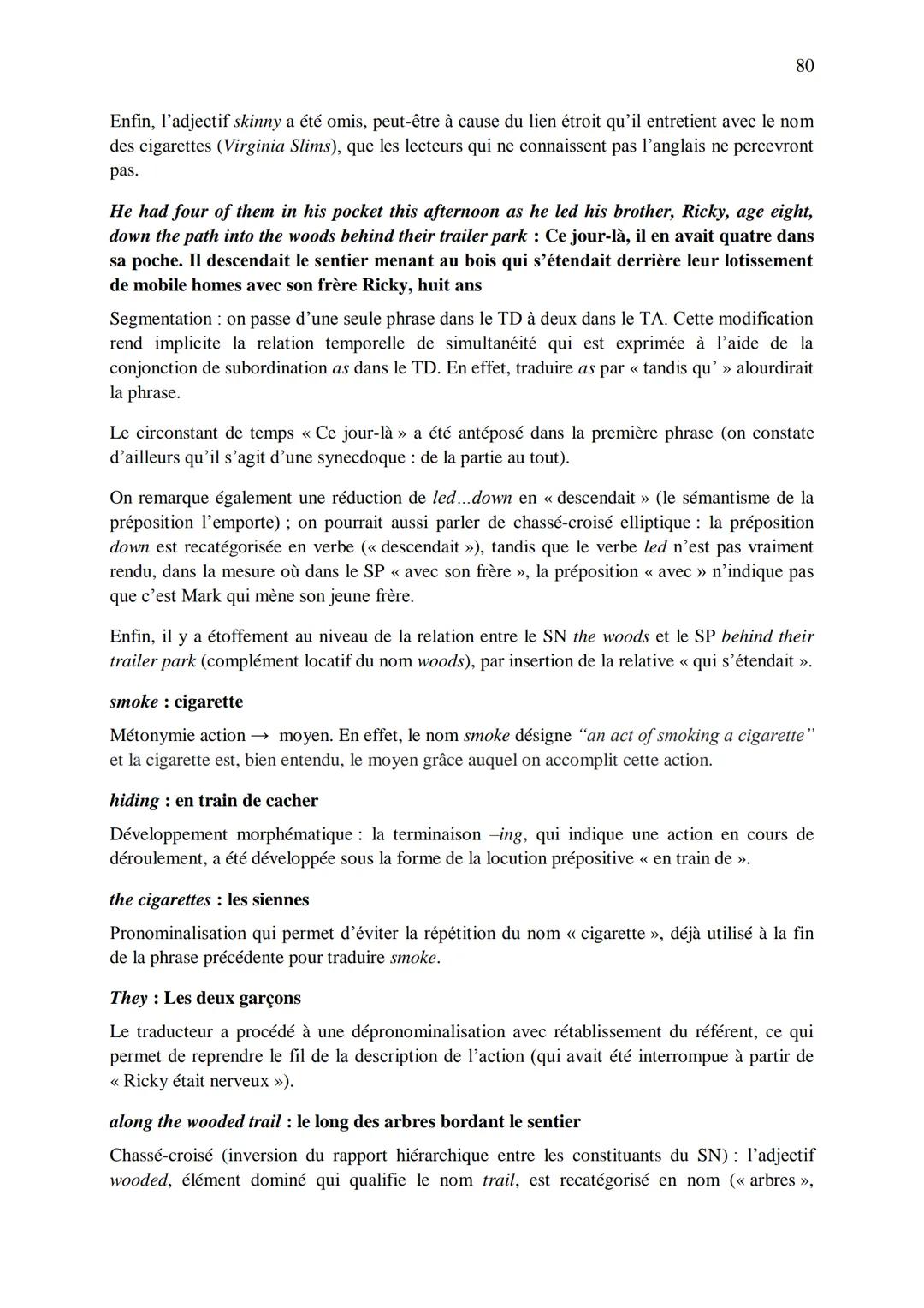 CHAPITRE 1
CORRIGES
1
I. Dans les extraits suivants, repérez les phénomènes de recatégorisation affectant
différentes catégories grammatical