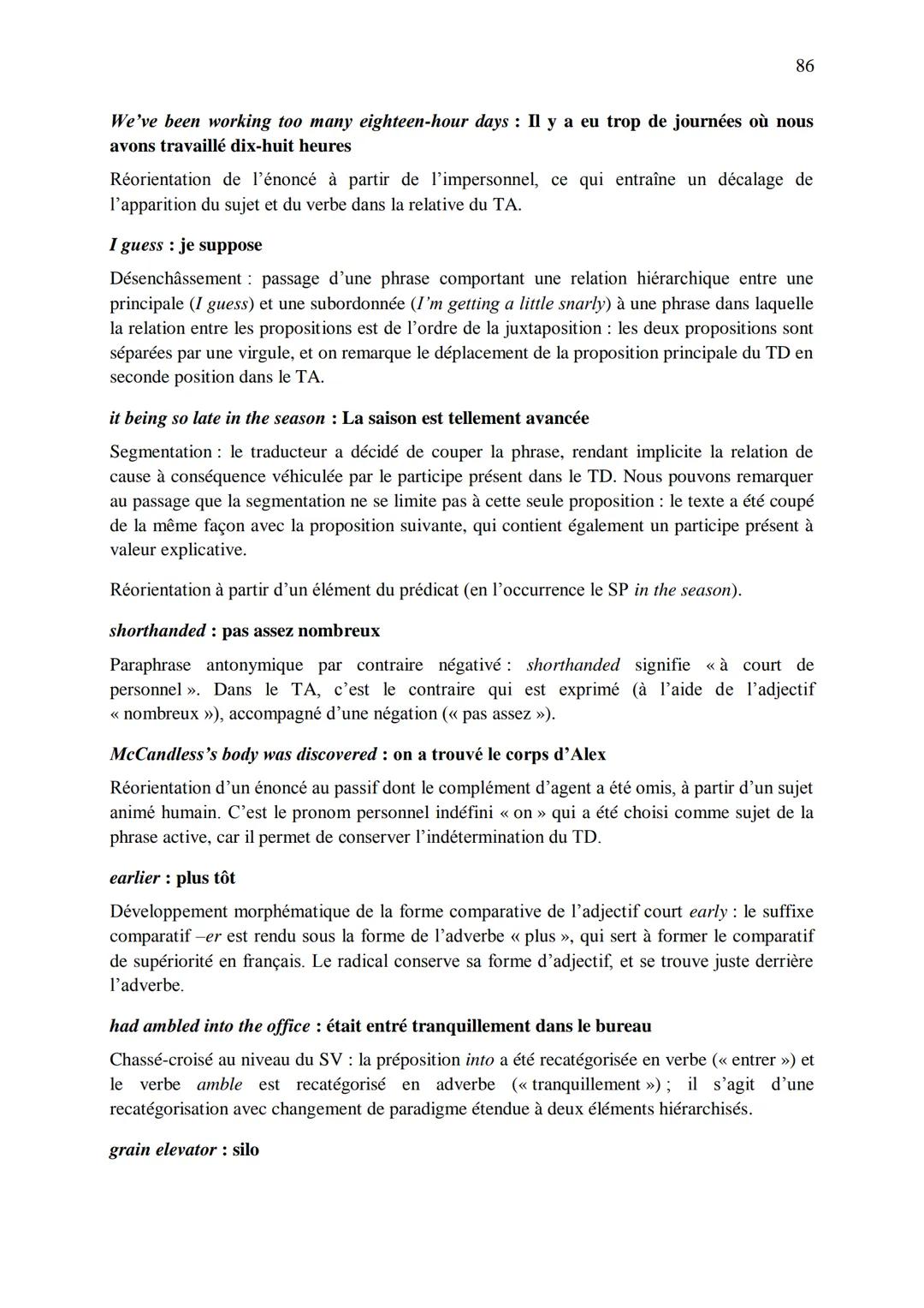 CHAPITRE 1
CORRIGES
1
I. Dans les extraits suivants, repérez les phénomènes de recatégorisation affectant
différentes catégories grammatical