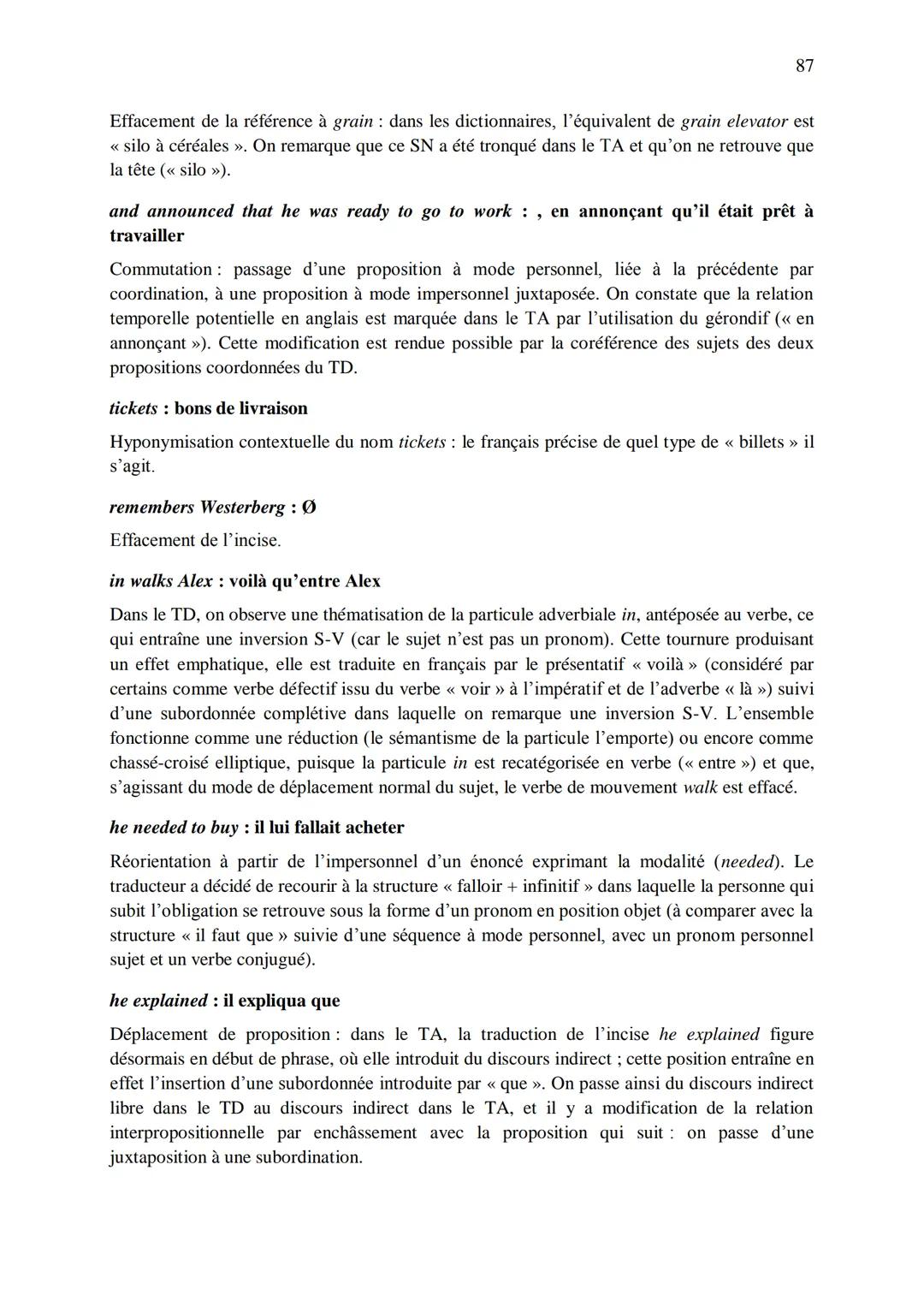 CHAPITRE 1
CORRIGES
1
I. Dans les extraits suivants, repérez les phénomènes de recatégorisation affectant
différentes catégories grammatical