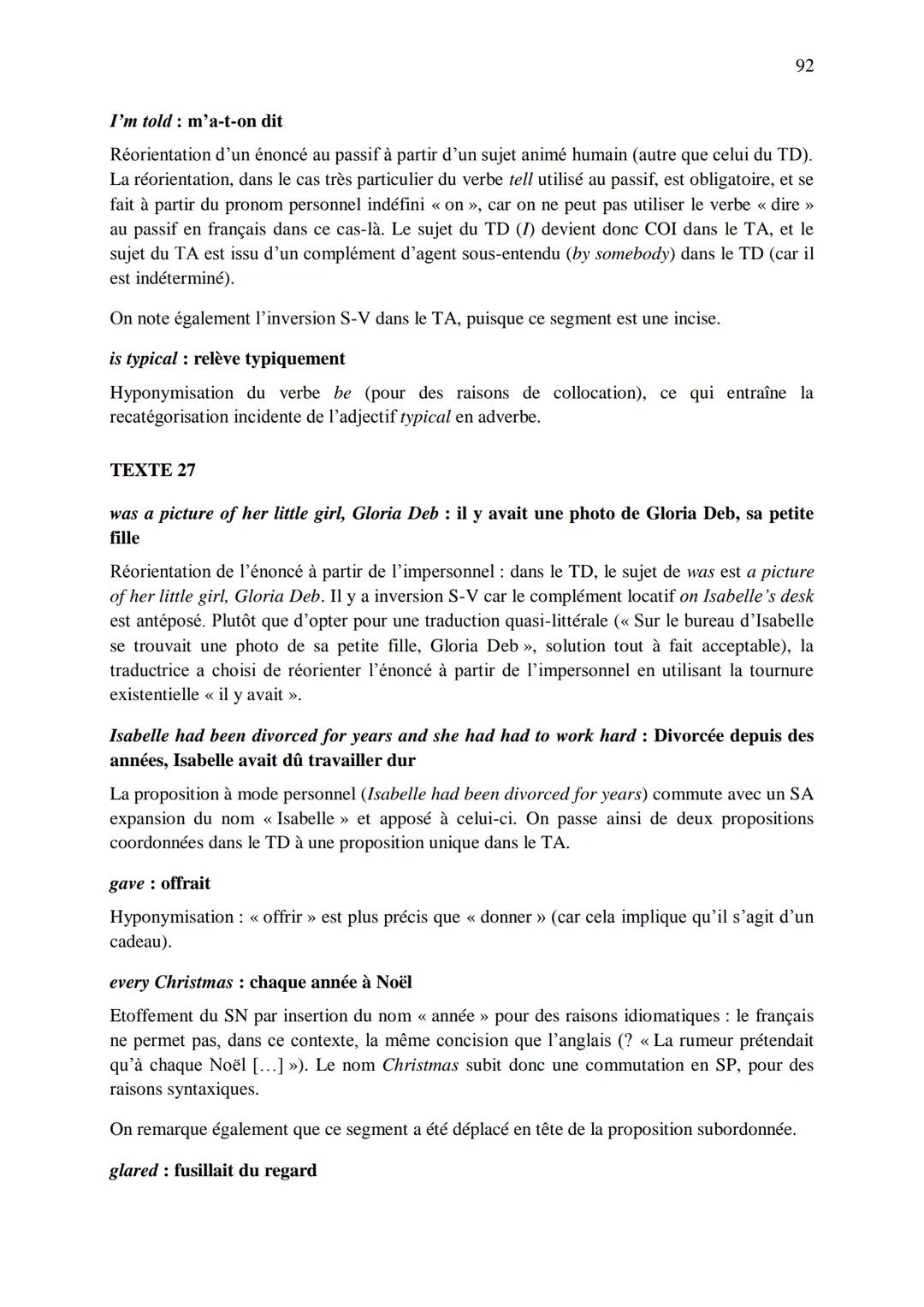 CHAPITRE 1
CORRIGES
1
I. Dans les extraits suivants, repérez les phénomènes de recatégorisation affectant
différentes catégories grammatical