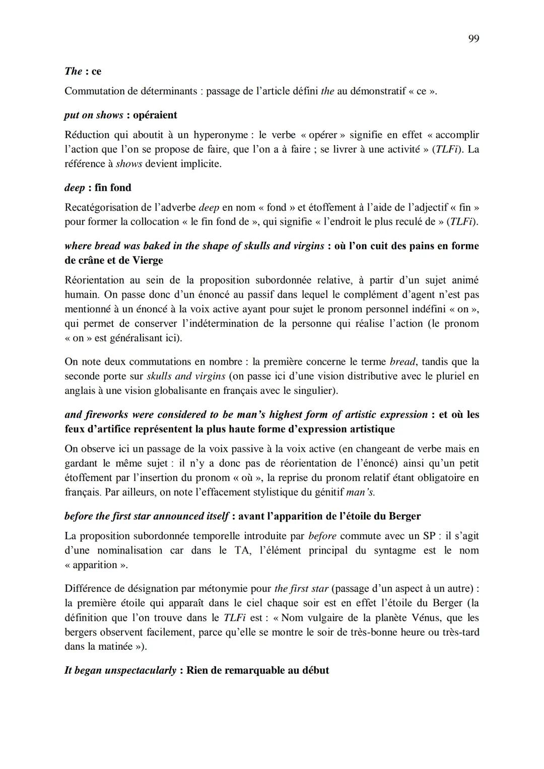 CHAPITRE 1
CORRIGES
1
I. Dans les extraits suivants, repérez les phénomènes de recatégorisation affectant
différentes catégories grammatical