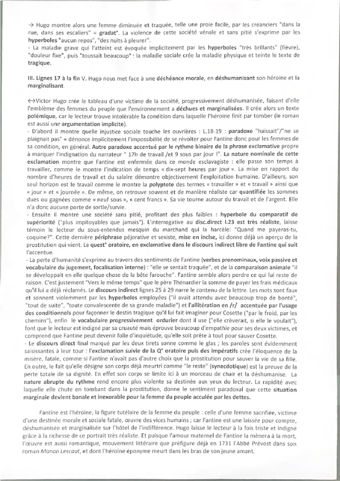 Amorce littéraire
Explication linéaire
V. Hugo, Les Misérables, 1862, extrait du chapitre X
Stendhal et Balzac, célèbres écrivains, sont ten