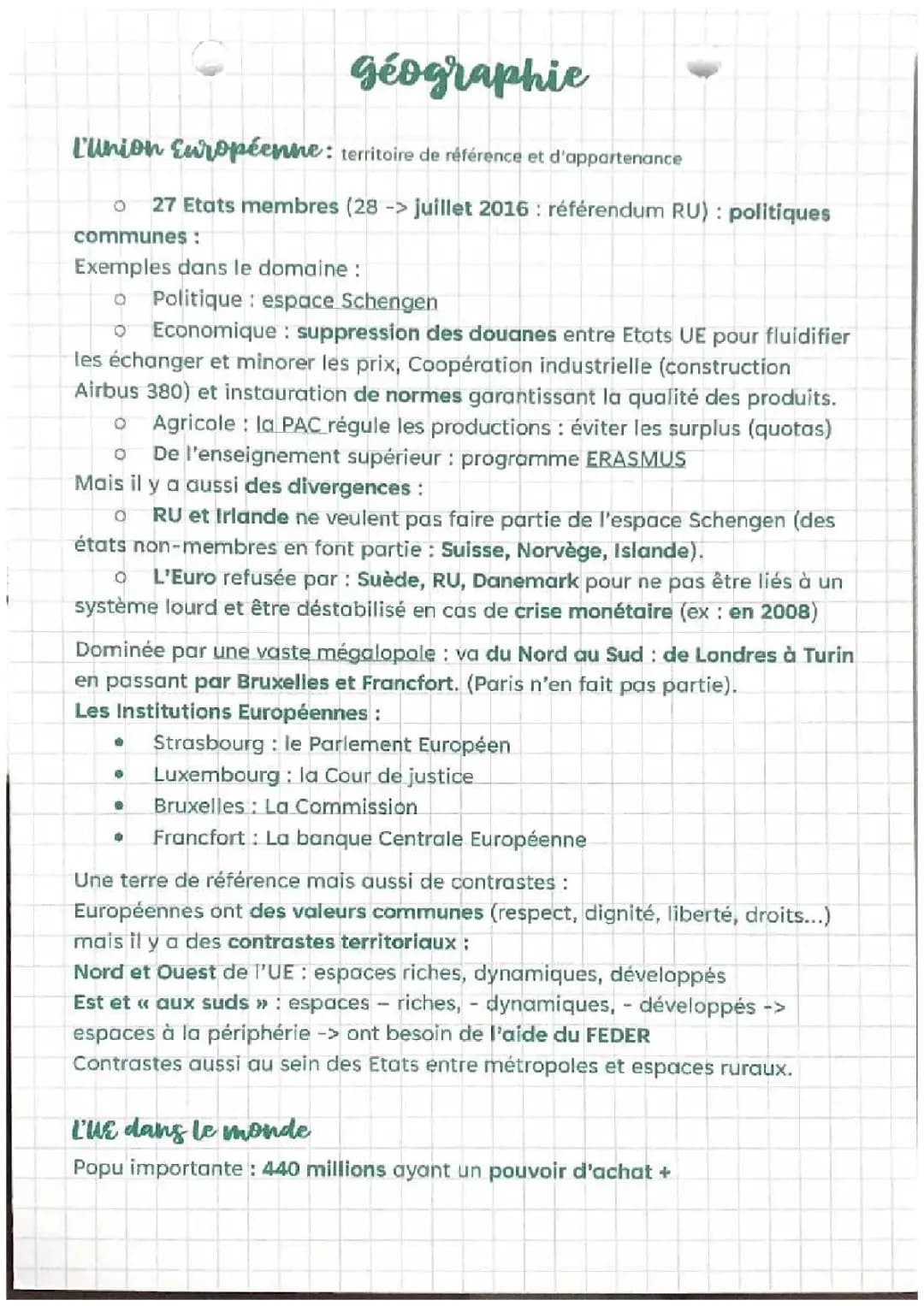 L’Union Européenne dans le monde et les limites de son rayonnement 