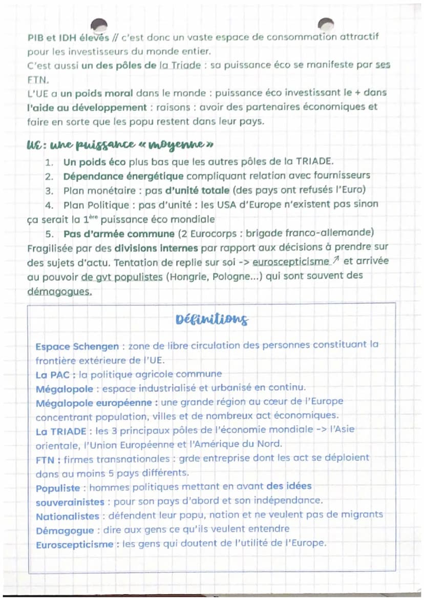 géographie
L'Union Européenne: territoire de référence et d'appartenance
27 Etats membres (28 -> juillet 2016: référendum RU): politiques
co