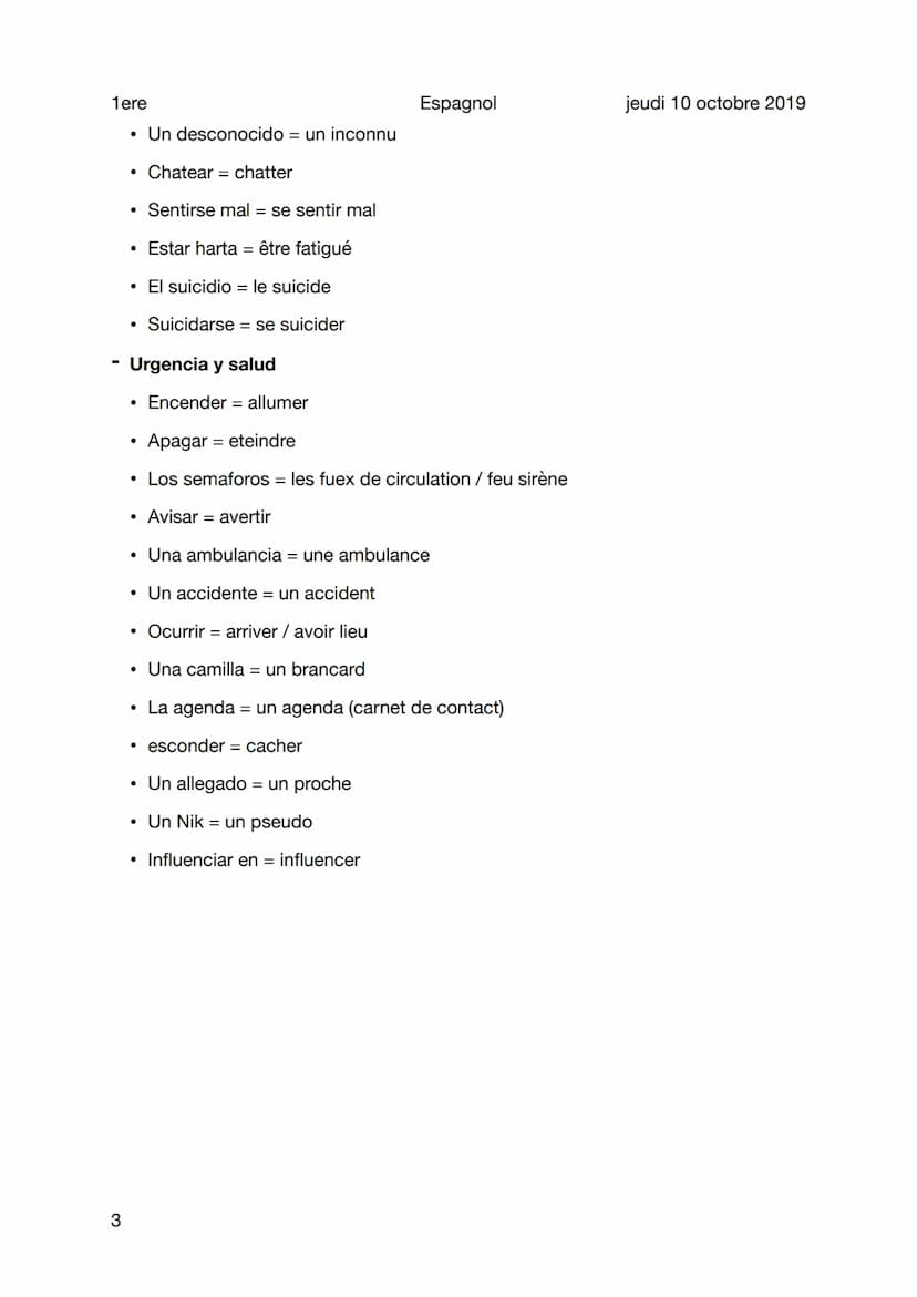 1ere
Espagnol
Vocabulaire - Mundo digital, mundo ideal ?
Sujet
- Introduction
1
• La internet
• El movil = le mobile
• El ordenador
• Las re