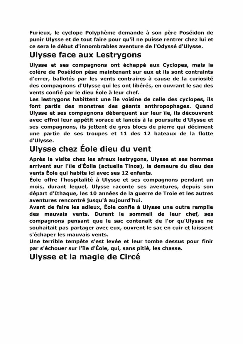 Odyssée, les voyages d'Ulysse
Qui est Ulysse ?
G5655E
Ulysse est le personnage principal de livre de l'Odyssée écrit par
Homère qui relate l