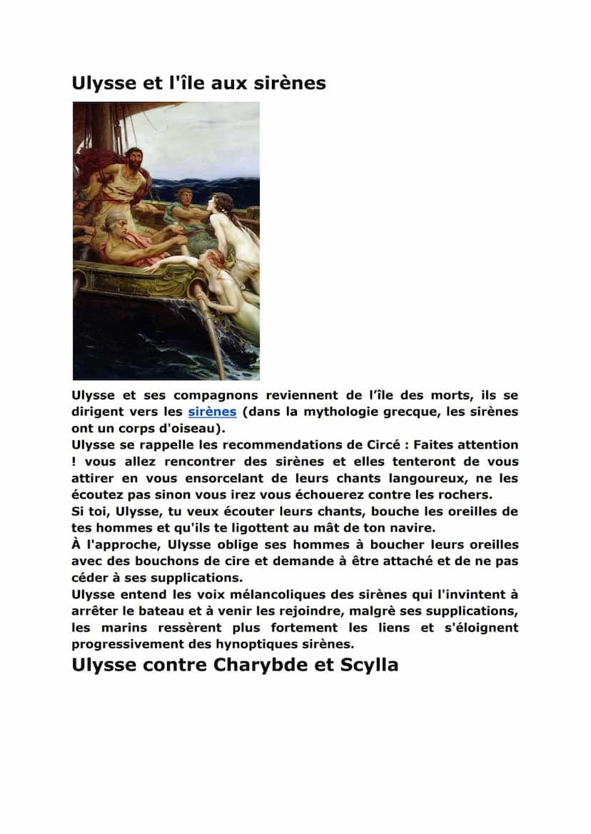 Odyssée, les voyages d'Ulysse
Qui est Ulysse ?
G5655E
Ulysse est le personnage principal de livre de l'Odyssée écrit par
Homère qui relate l