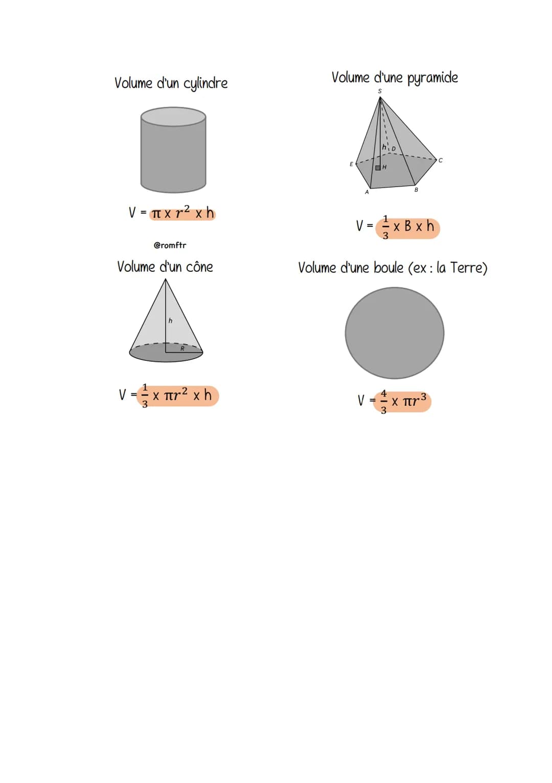Les périmètres
Périmètre d'un carré
P = 4x c
Les aires
Aire d'un carré
A = CXC
Les formules
axb
2
Périmètre d'un rectangle
P=2xL+ 2xl
Aire d