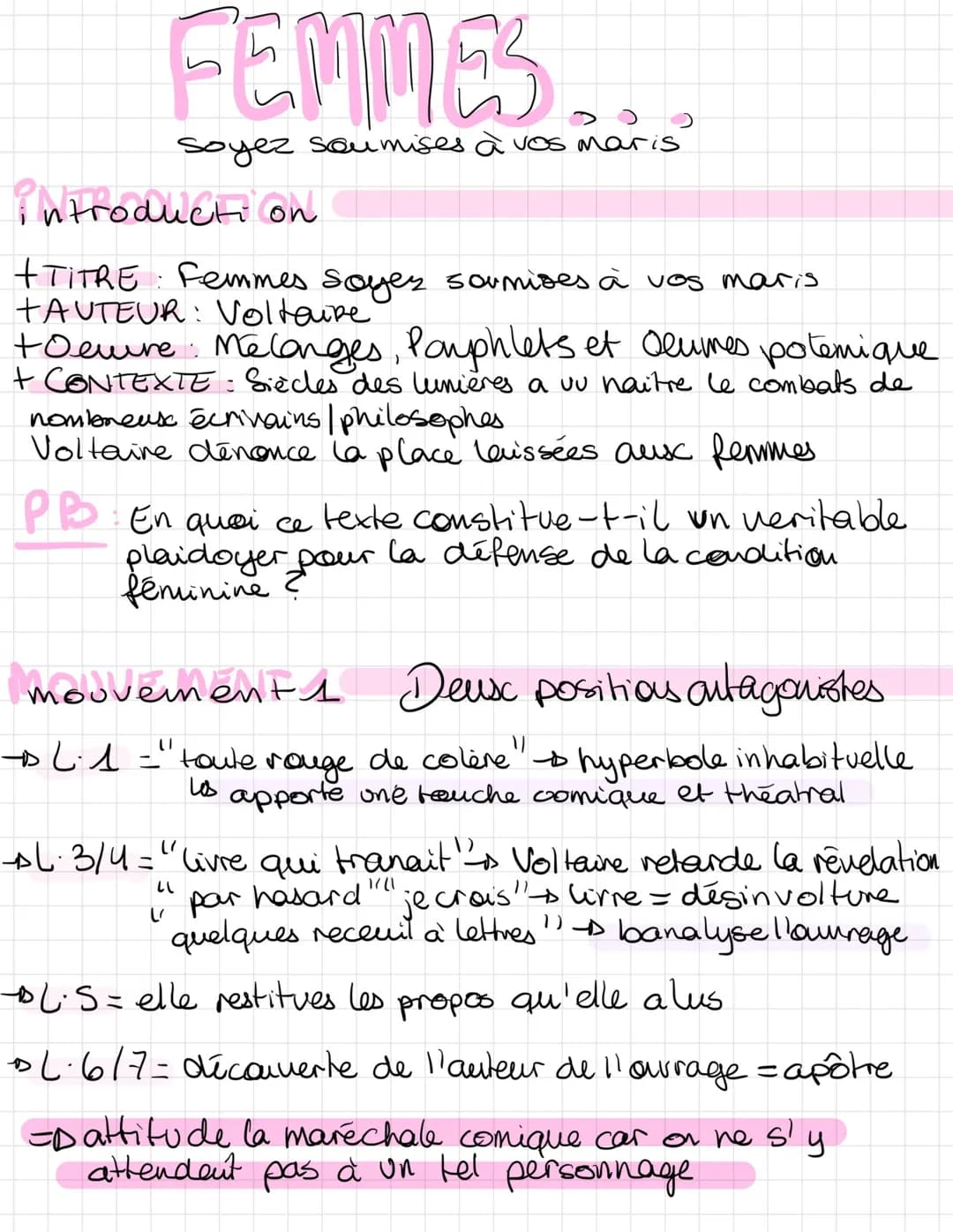 →→ L. 8 = " il ne m'importe de qui elles sent" Libre d'esprit
·l'auteur est très impolis" Delle ne cache passa avis
((
+2·9 = comparaison au