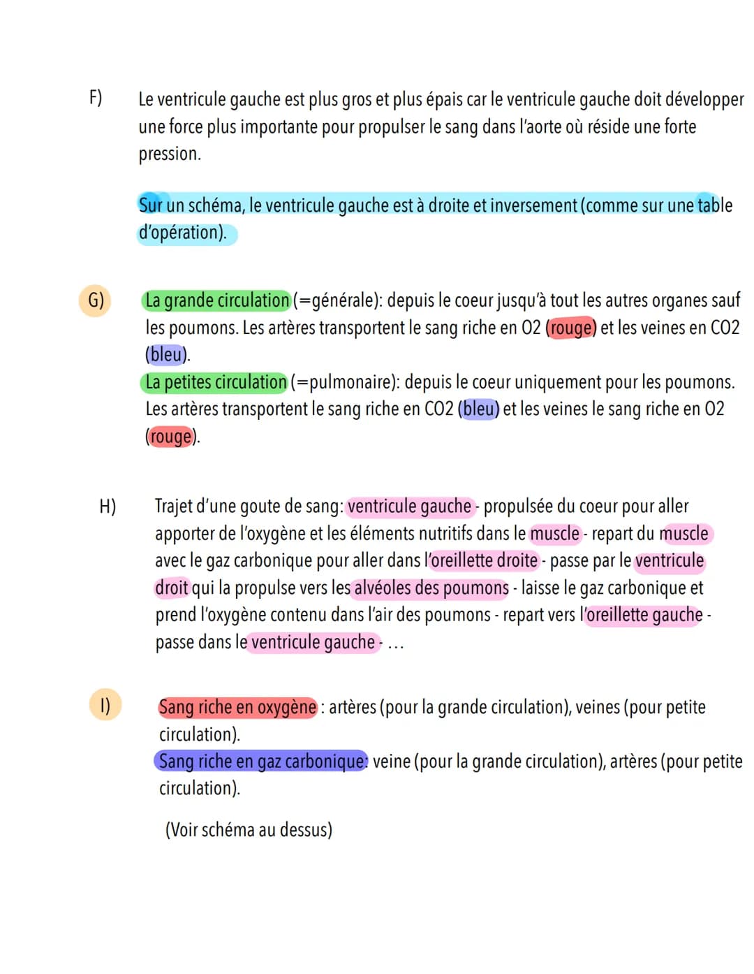  S.11: Système cardiovasculaire
A)
Scieness
veine cave supérieure
Définition: Système qui assure le transport du sang du coeur vers les diff