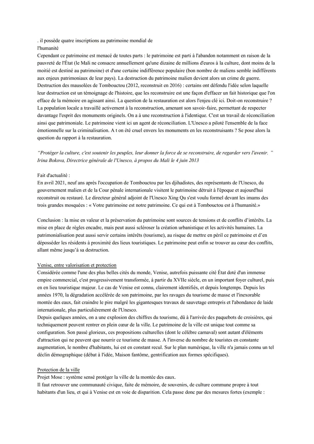 HGGSP thème 4 : Identifier, protéger et valoriser le patrimoine enjeux géopolitiques
patrimoine vient du latin "patrimonium",l'héritage du p