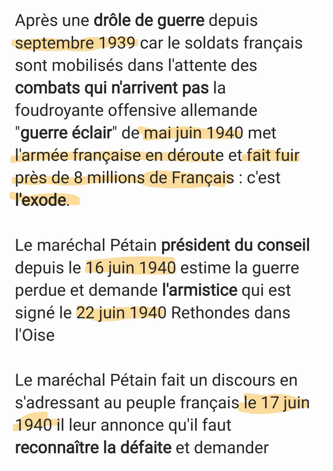 Après une drôle de guerre depuis
septembre 1939 car le soldats français
sont mobilisés dans l'attente des
combats qui n'arrivent pas la
foud