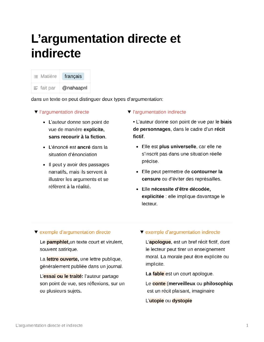 Exercices Corrigés sur l’Argumentation Directe et Indirecte pour Révisions!