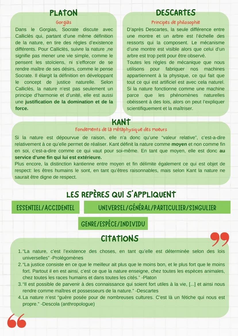 LA NATURE
>natura/ nascor= naître provenir
DÉFINITIONS
1 QUI N'EST PAS ARTIFICIEL
=Ce qui est naturel vit et se développe de manière autonom