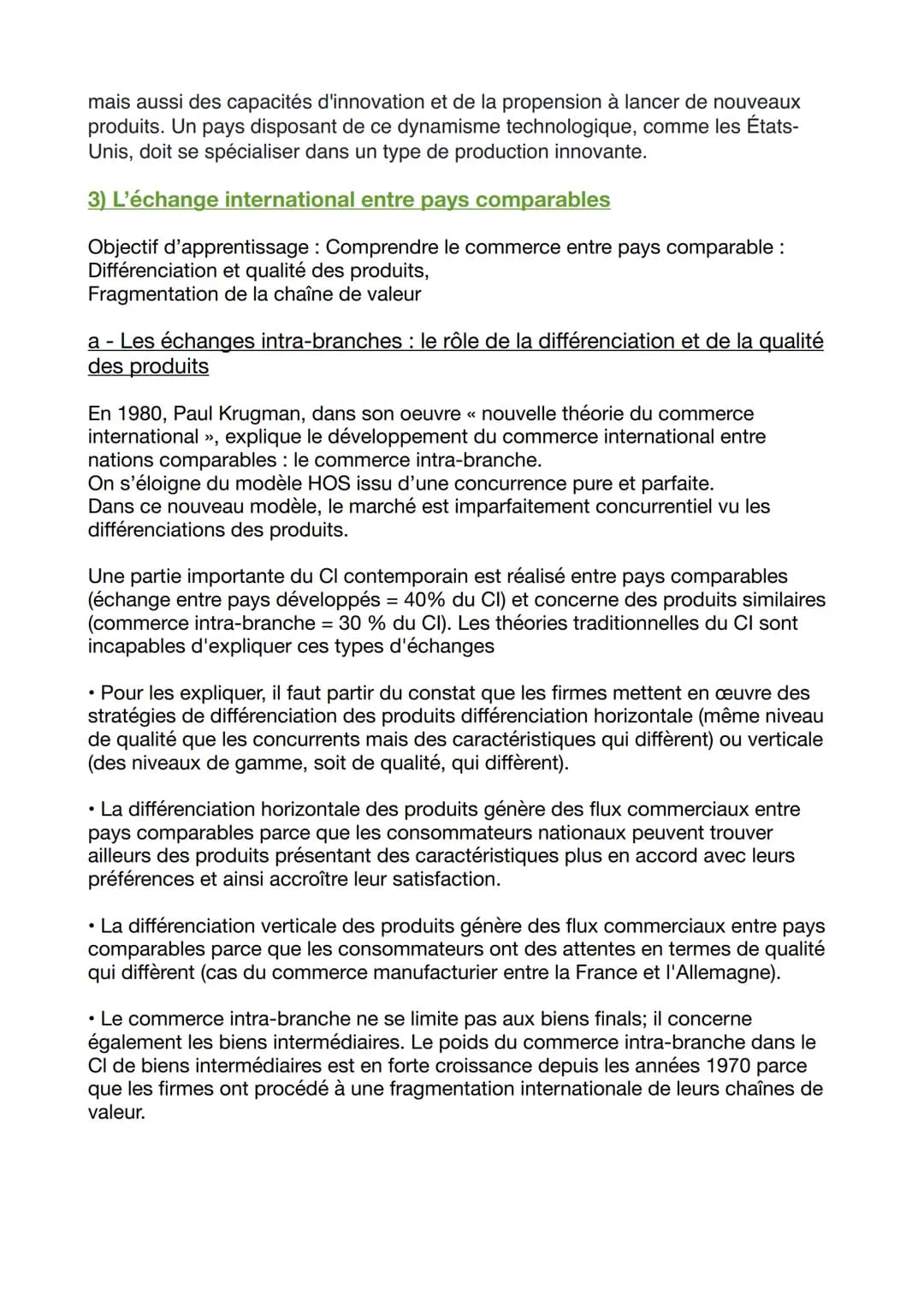 Chapitre 2 :
Quels sont les fondements du commerce international et de
l'internationalisation de la production ?
Résumé :
Le développement d