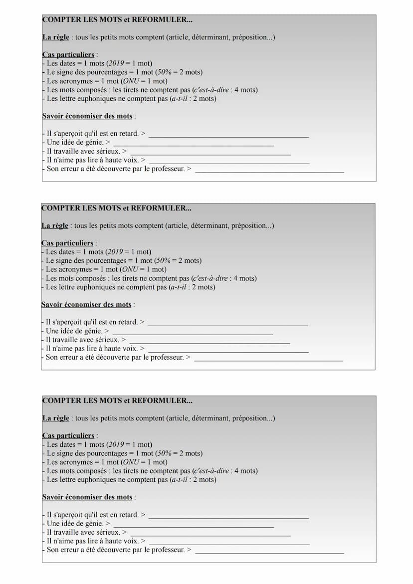 
<p>La contraction de texte est un exercice rédactionnel qui fait partie des épreuves du bac. Elle consiste à reformuler de manière précise 