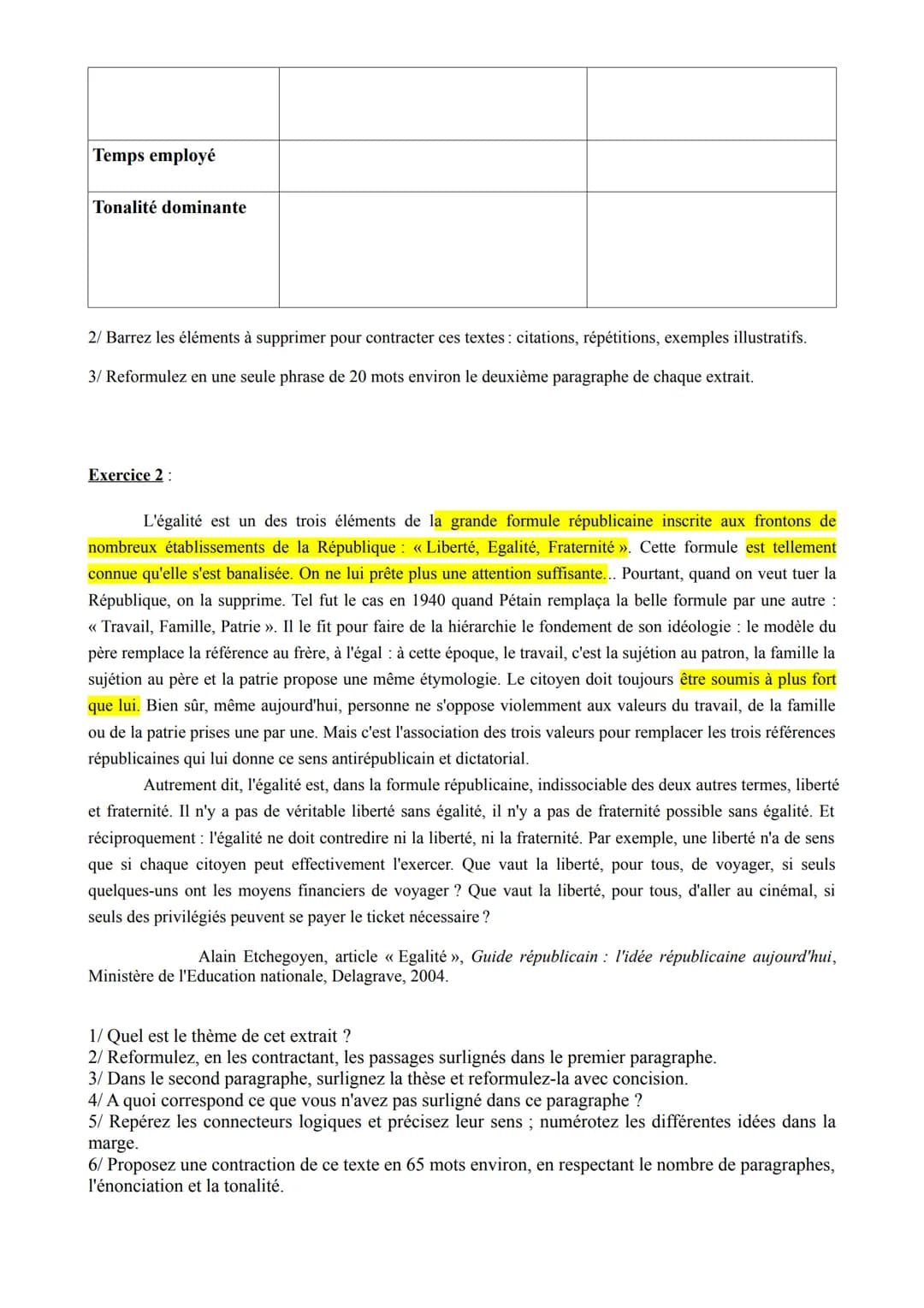 
<p>La contraction de texte est un exercice rédactionnel qui fait partie des épreuves du bac. Elle consiste à reformuler de manière précise 