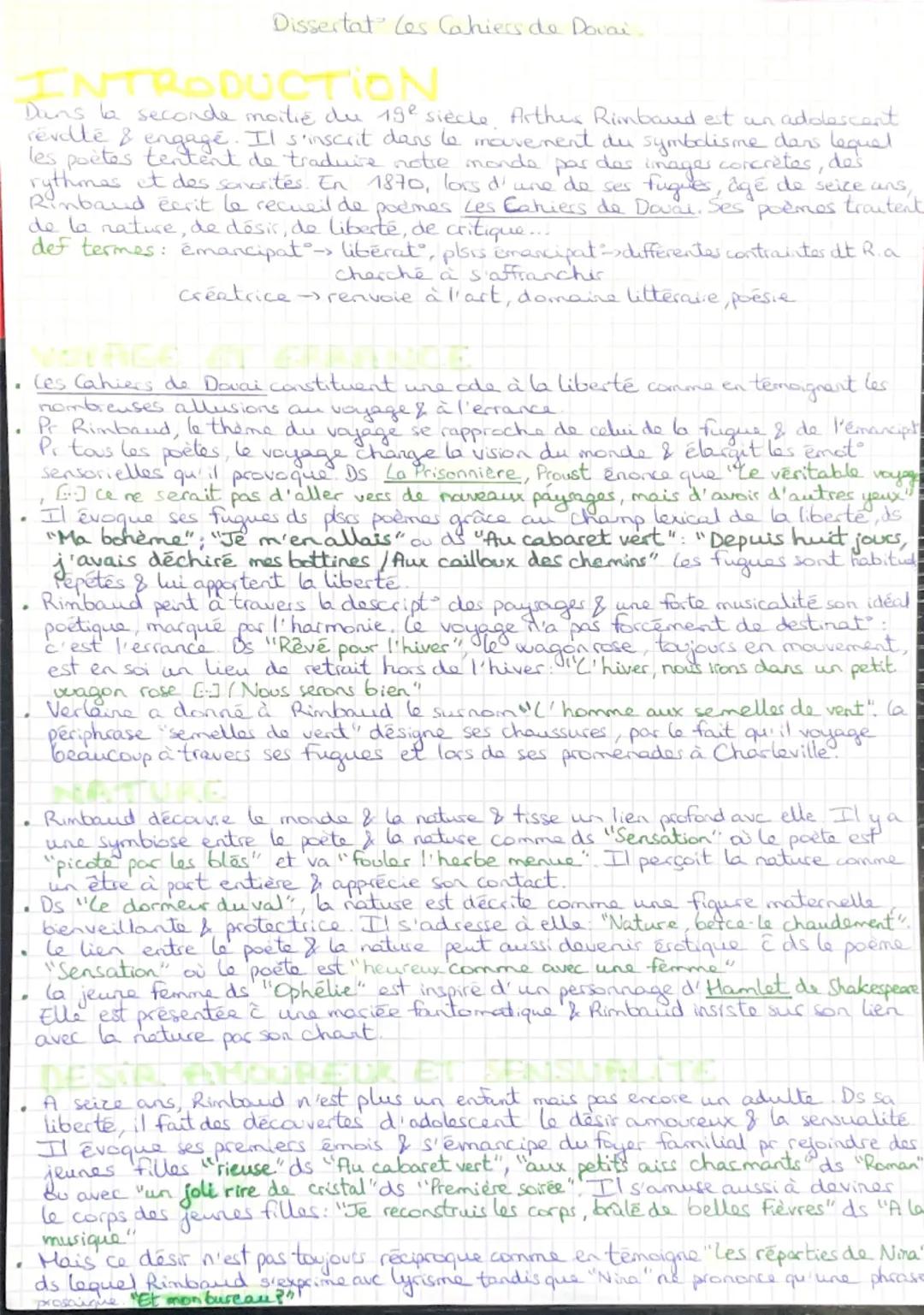 Dissertat les Cahiers de Dovai.

INTRODUCTION
Dans la seconde moitié de 19e siècle Arthes Rimbaud est an addescent
revdle &
le & engage. Il 
