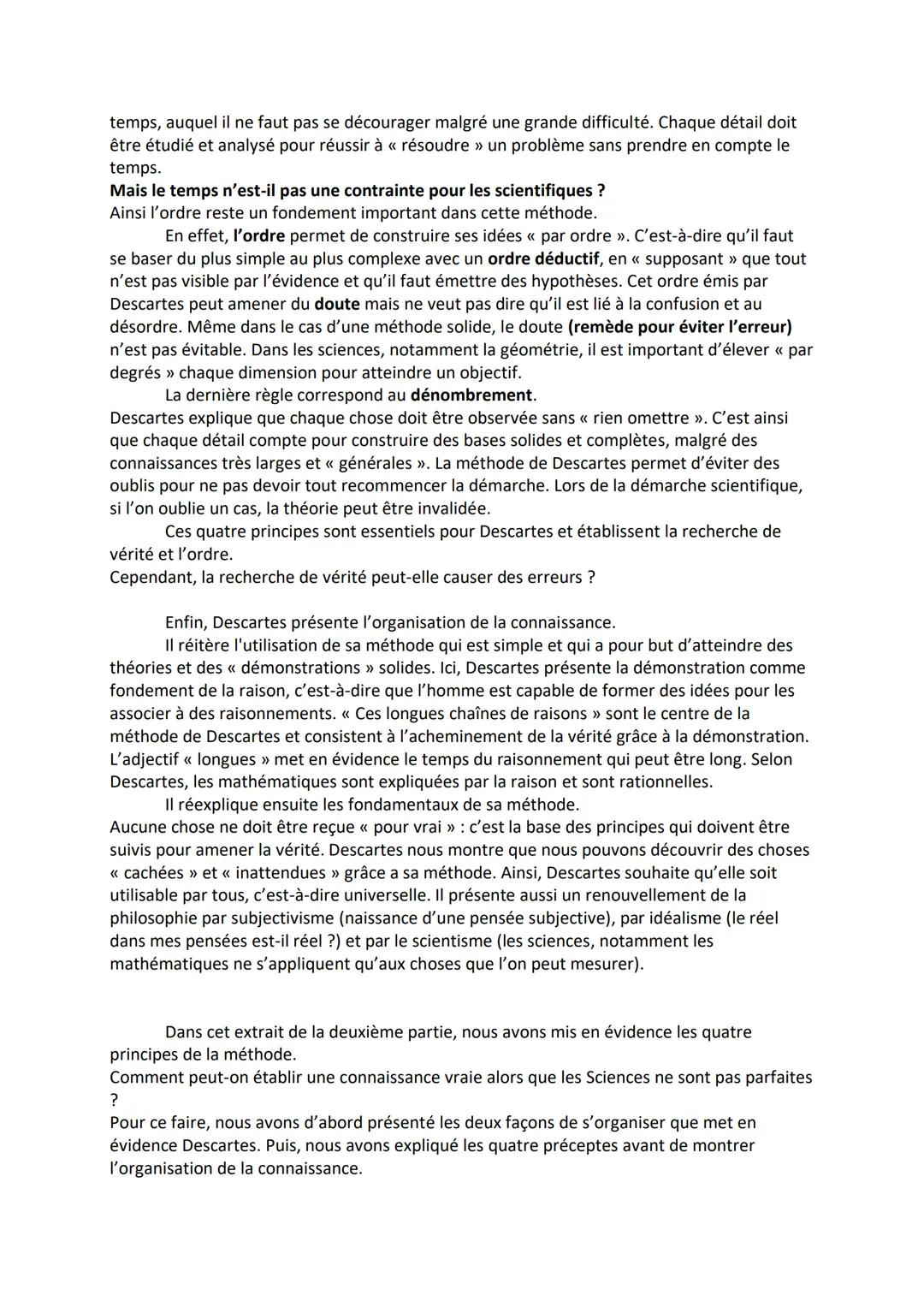 # Explication de texte : Les quatre principes de la méthode

Dans cette deuxième partie du Discours de la méthode, Descartes met en place un