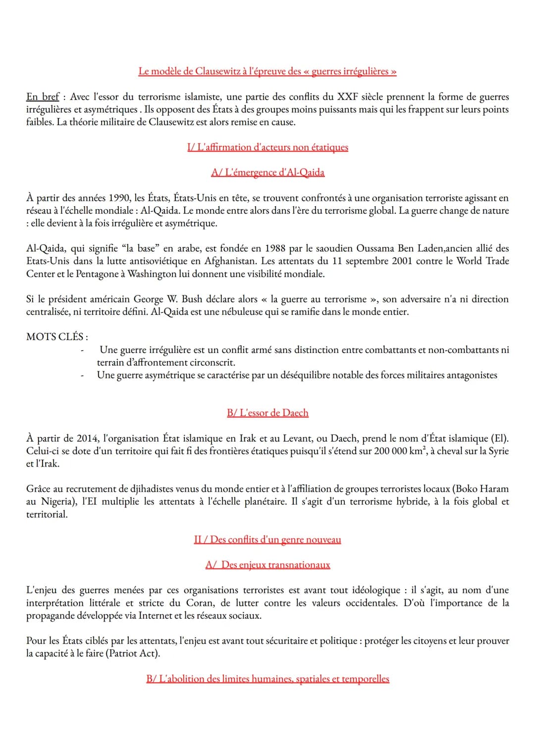 Le modèle de Clausewitz à l'épreuve des « guerres irrégulières >>
En bref Avec l'essor du terrorisme islamiste, une partie des conflits du X