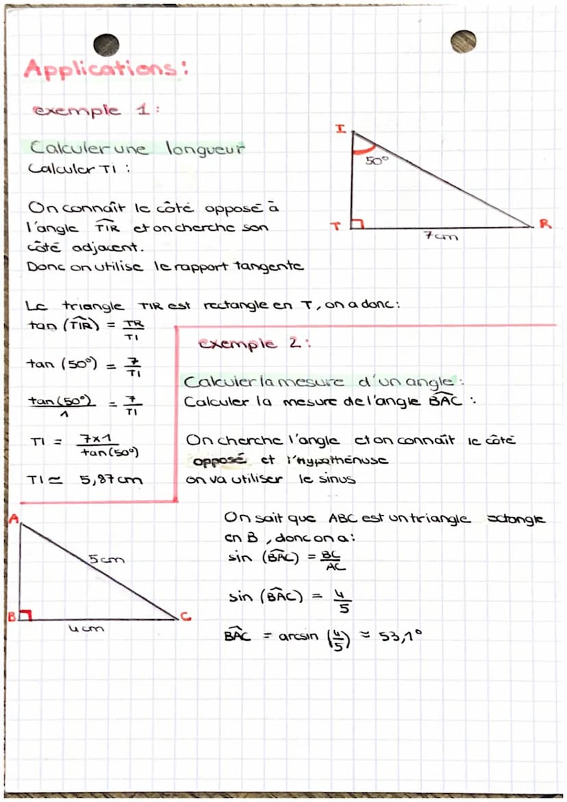 trigonométrie
Le cosinus d'un angle est égal
côté adjacent
hypothenuse
au rapport:
maths:
Le sinus d'un angle est égal au
côté opposé
rappor