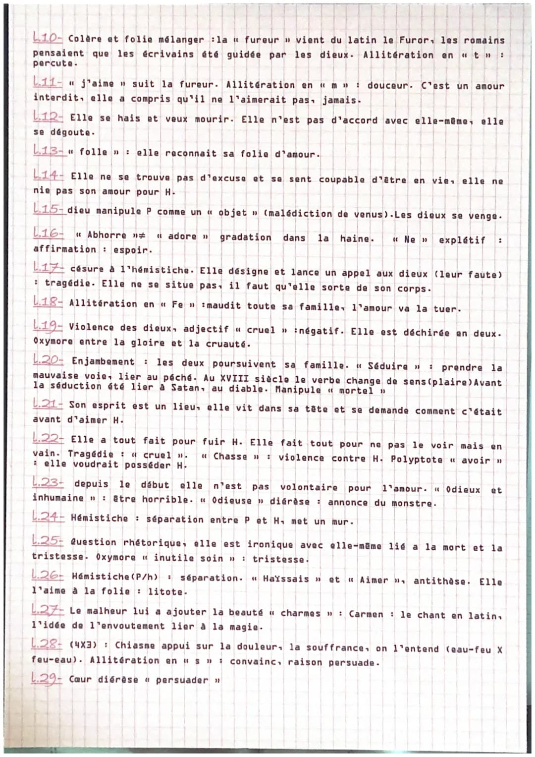 JEAN RACINE, PHÈDRE, 1677
Description de la scène :
Ce texte se trouve dans l'acte II scène 5. Jean Racine (1639-
1699), auteur tragique. Le