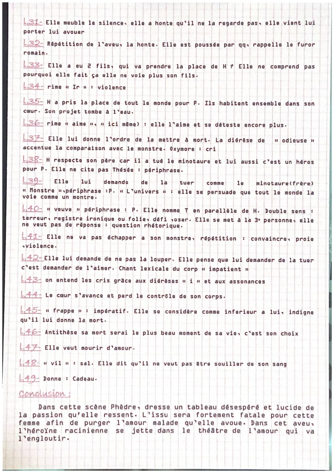 JEAN RACINE, PHÈDRE, 1677
Description de la scène :
Ce texte se trouve dans l'acte II scène 5. Jean Racine (1639-
1699), auteur tragique. Le