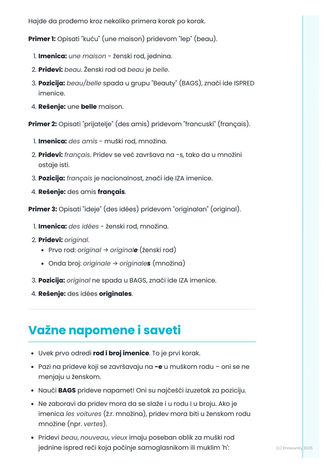 # Pridevi i njihovo slaganje

Uvod: Šta su pridevi i zašto je važno
slaganje

Pridevi su reči koje opisuju imenice (ljude, mesta, stvari). U