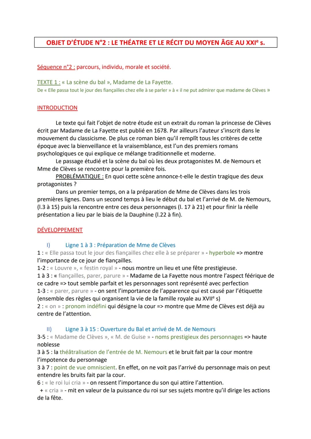 OBJET D'ÉTUDE N°2 : LE THÉATRE ET LE RÉCIT DU MOYEN ÂGE AU XXIe s.
Séquence n°2 : parcours, individu, morale et société.
TEXTE 1: « La scène
