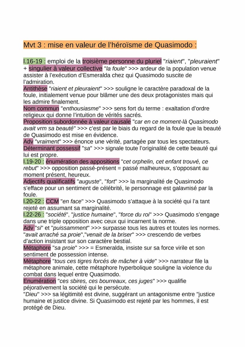 Extrait de Notre Dame de Paris
Introduction :
Victor Hugo est un auteur du XIXème siècle. Chef de file du romantisme, il a
écrit tous types 