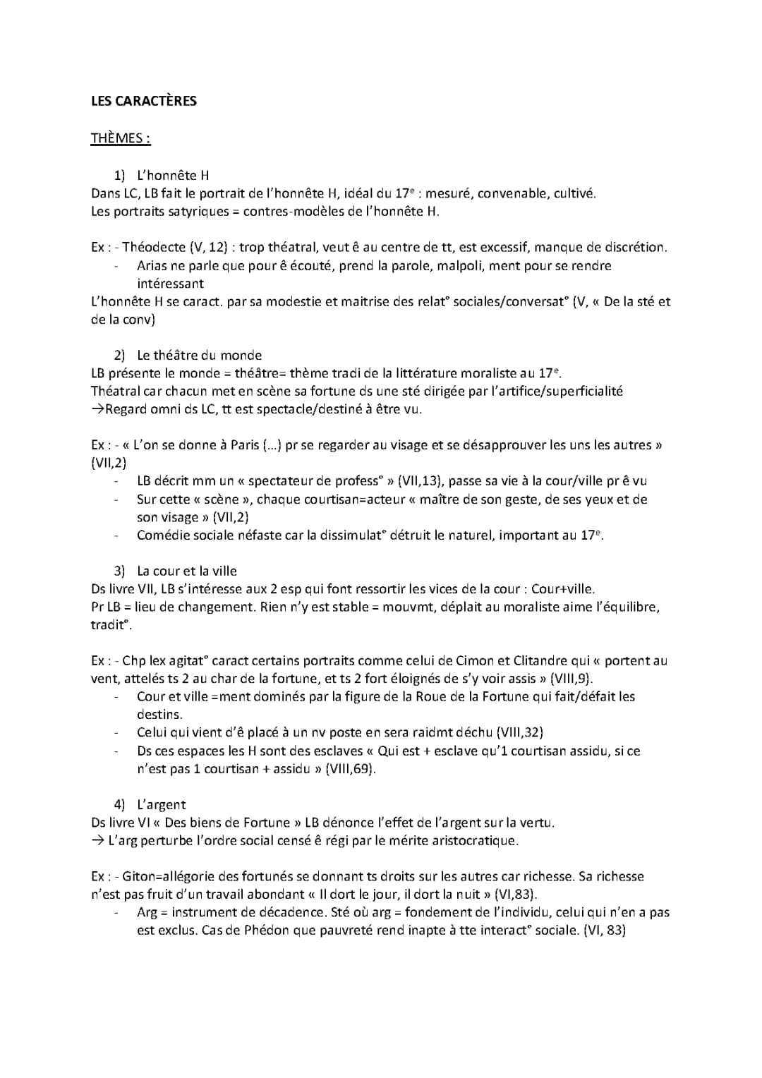 Les Caractères de La Bruyère : Résumé, Personnages Principaux et Analyses