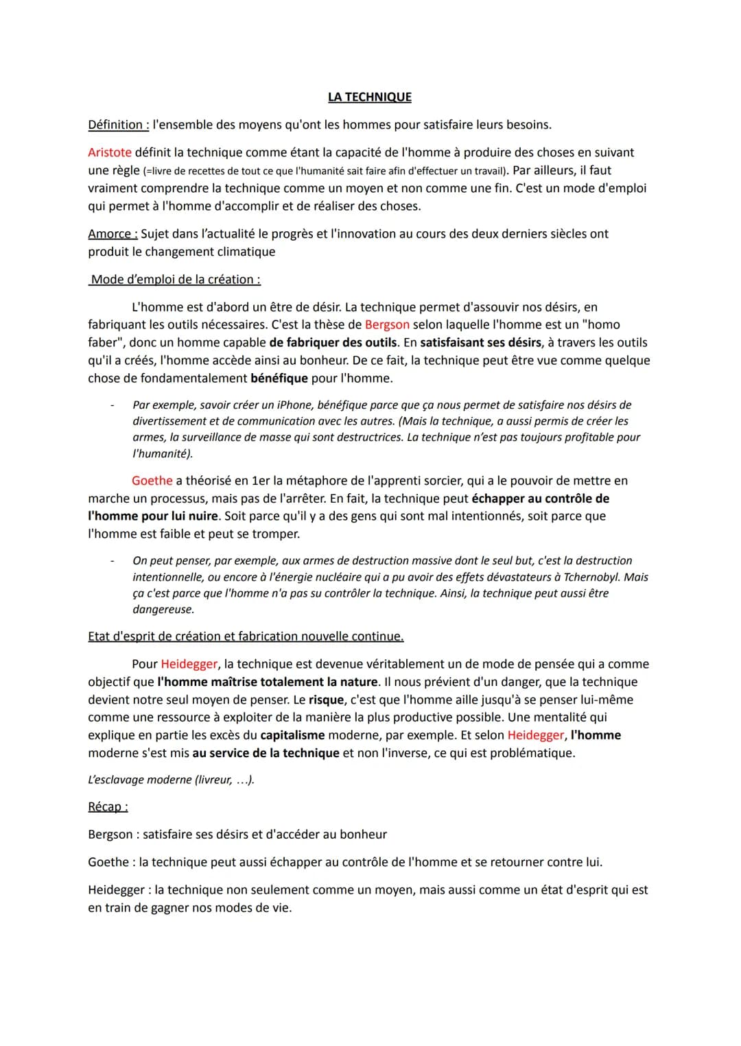 LE TRAVAIL
Définition : l'ensemble des activités par lesquelles l'homme transforme le réel. Étymologiquement, il
vient du latin tripalium, q
