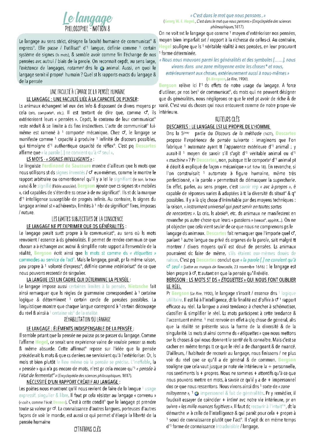 PHILO NOTION8 - LANGAGE