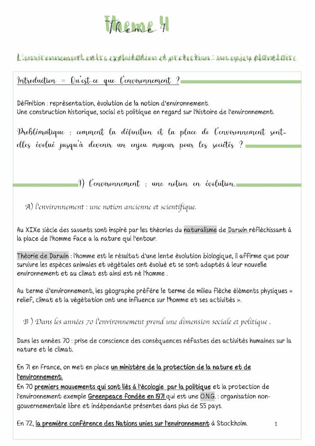 Know Thème 4 Hggsp : L’environnement entre exploitation et protection : enjeu planétaire  thumbnail