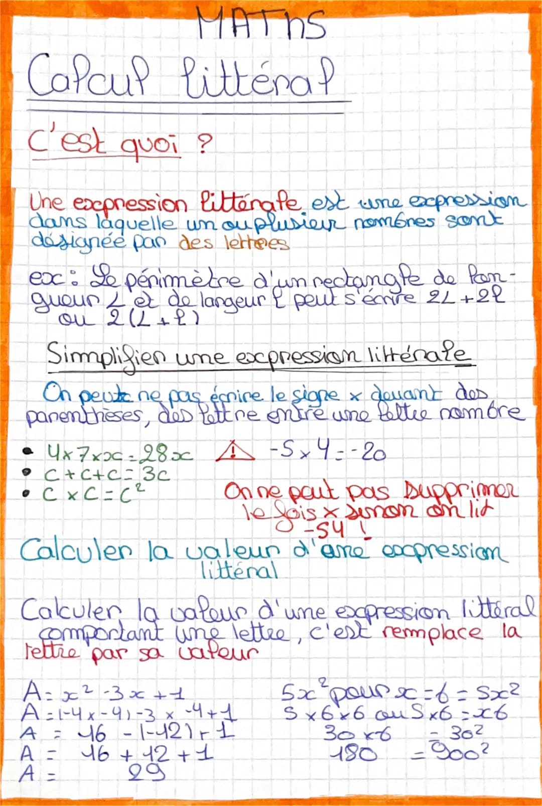Réduire
Réduire une expression c'est l'ecrire avec to
moins de terme possible
Excemple
Avec un produit
2x × (-3) DC.
200-(-3) x x x x
-6202
