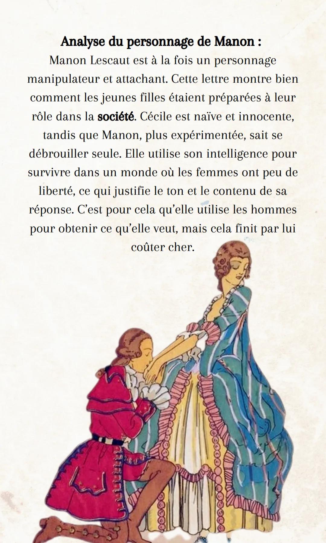 # Abbé Prévost - Manon Lescaut

1) Éléments essentiels :

Présentation générale de l’œuvre :

Titre : Manon Lescaut

Auteur/autrice : Abbé P