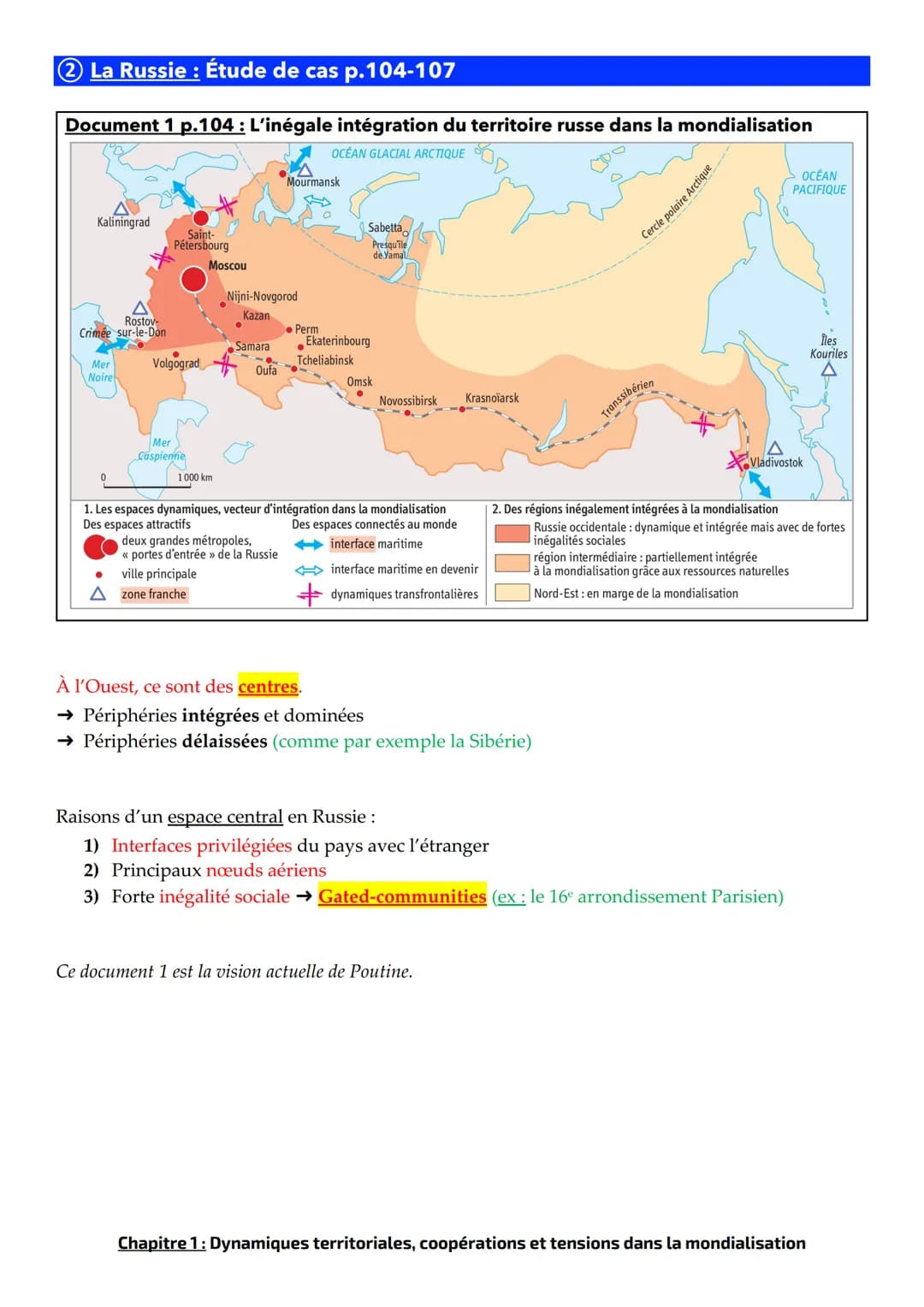 Chapitre 1: Dynamiques territoriales, coopérations et tensions dans
la mondialisation
Dans le monde, les territoires sont mouvants on va don