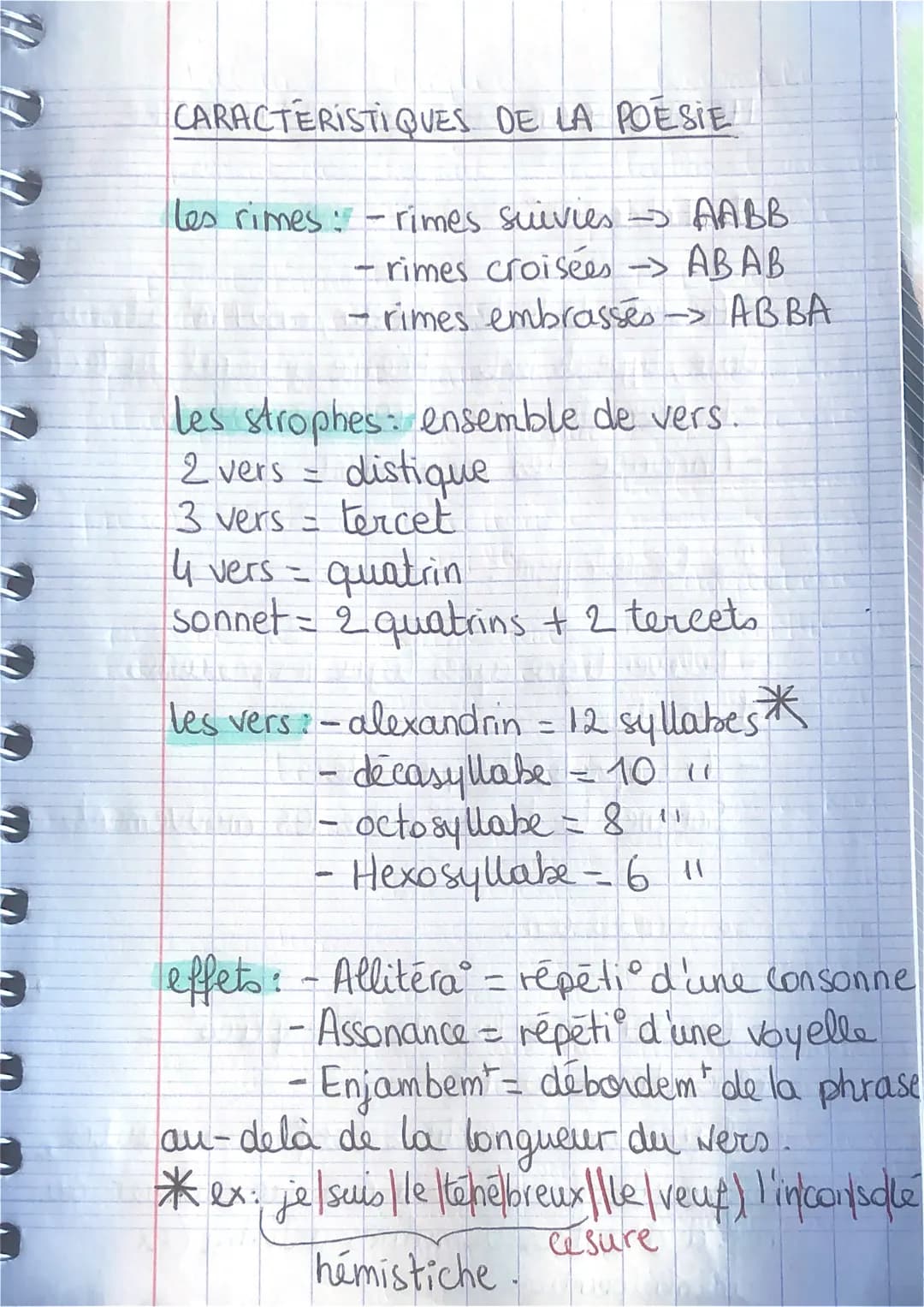 34
3
CARACTERISTIQUES DE LA POESIE
les rimes: - rimes suivies →→ AABB
- rimes croisées → ABAB
- rimes embrasses > ABBA
les strophes: ensembl