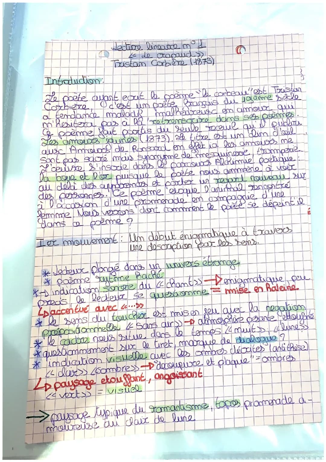 Lecture lineaire mºl
<< Le crapaud >>
Tristan Corbière (1873)
G
Introduction:
publica
Le poète avart eout le coème "le corbeau" est Tristan
