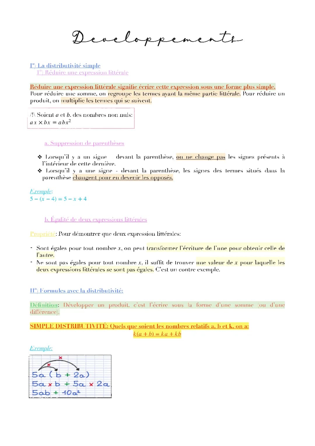 développements et factorisation 3e