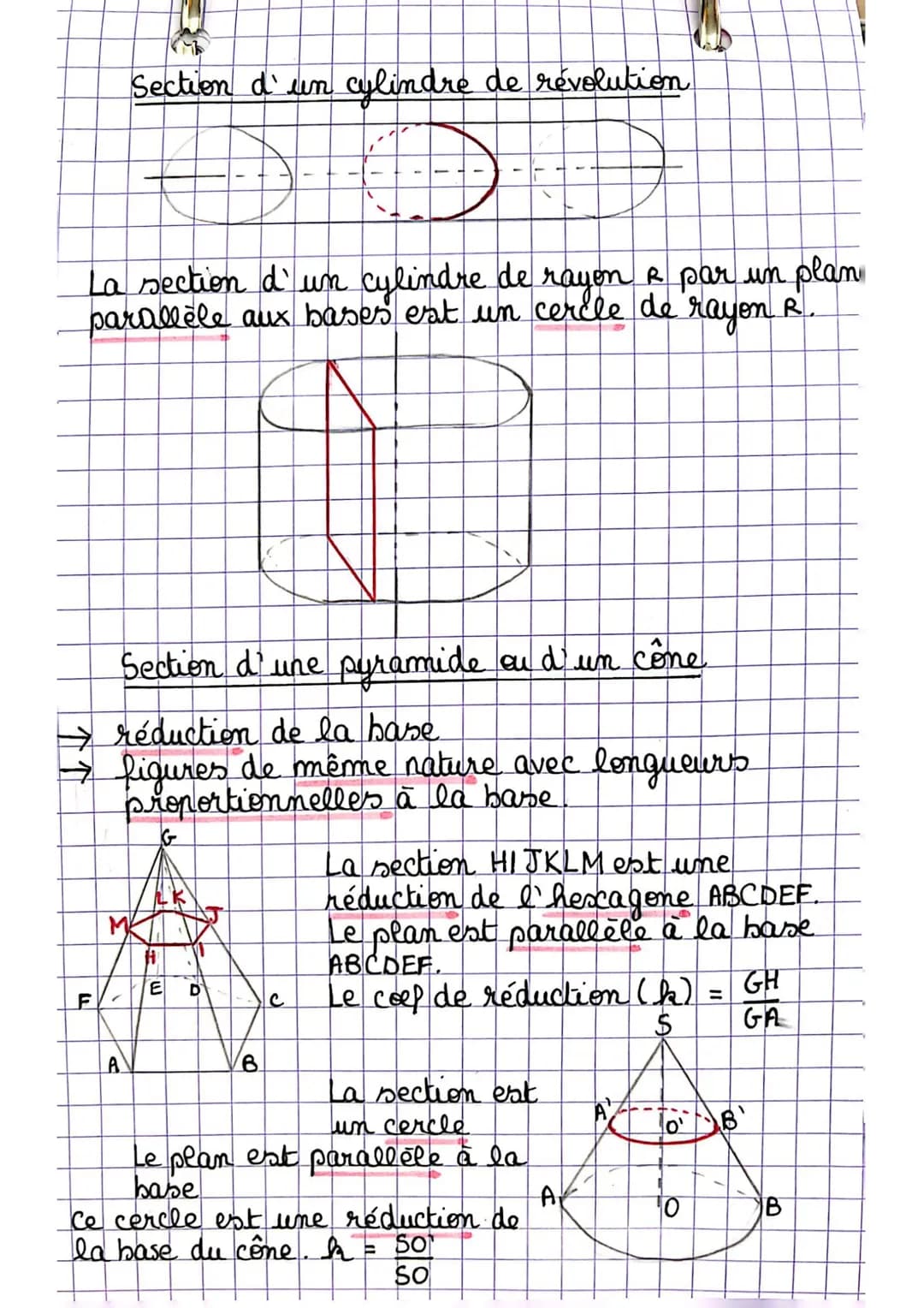 » Sections de solide
Section d'un pavé droit.
A
b
A
maths
H
D
E
J
米
La section 1JKL est un rectangle
Le plan est parallèle aux faces AEHD et